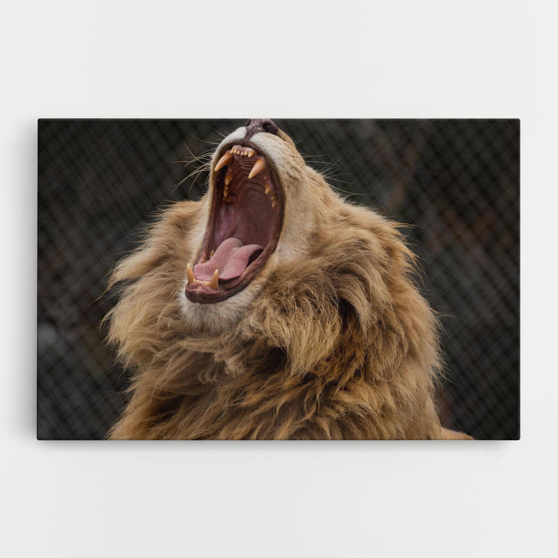 Leinwandbild Angry Lion mockup 0