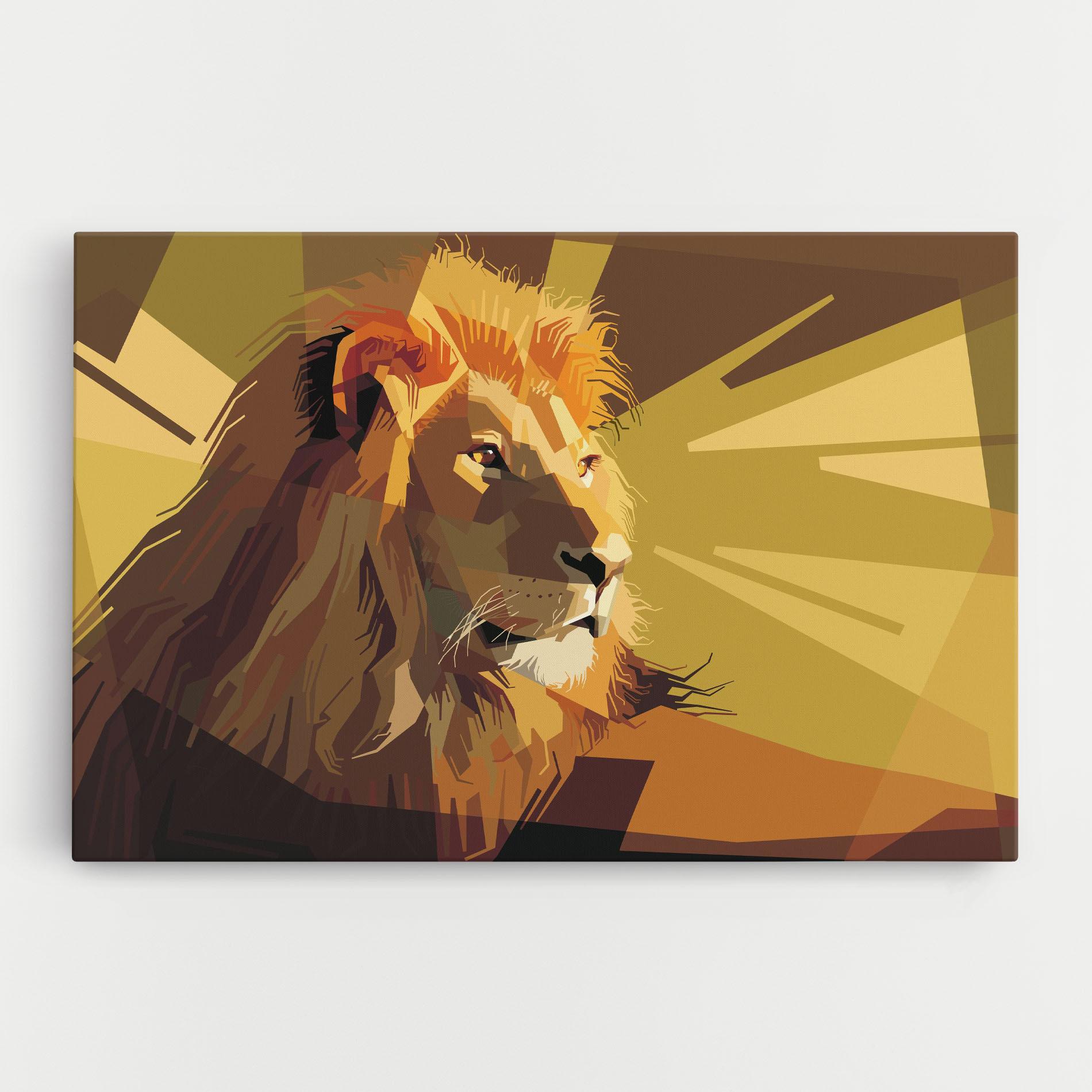 Leinwandbild Lion Art mockup 0