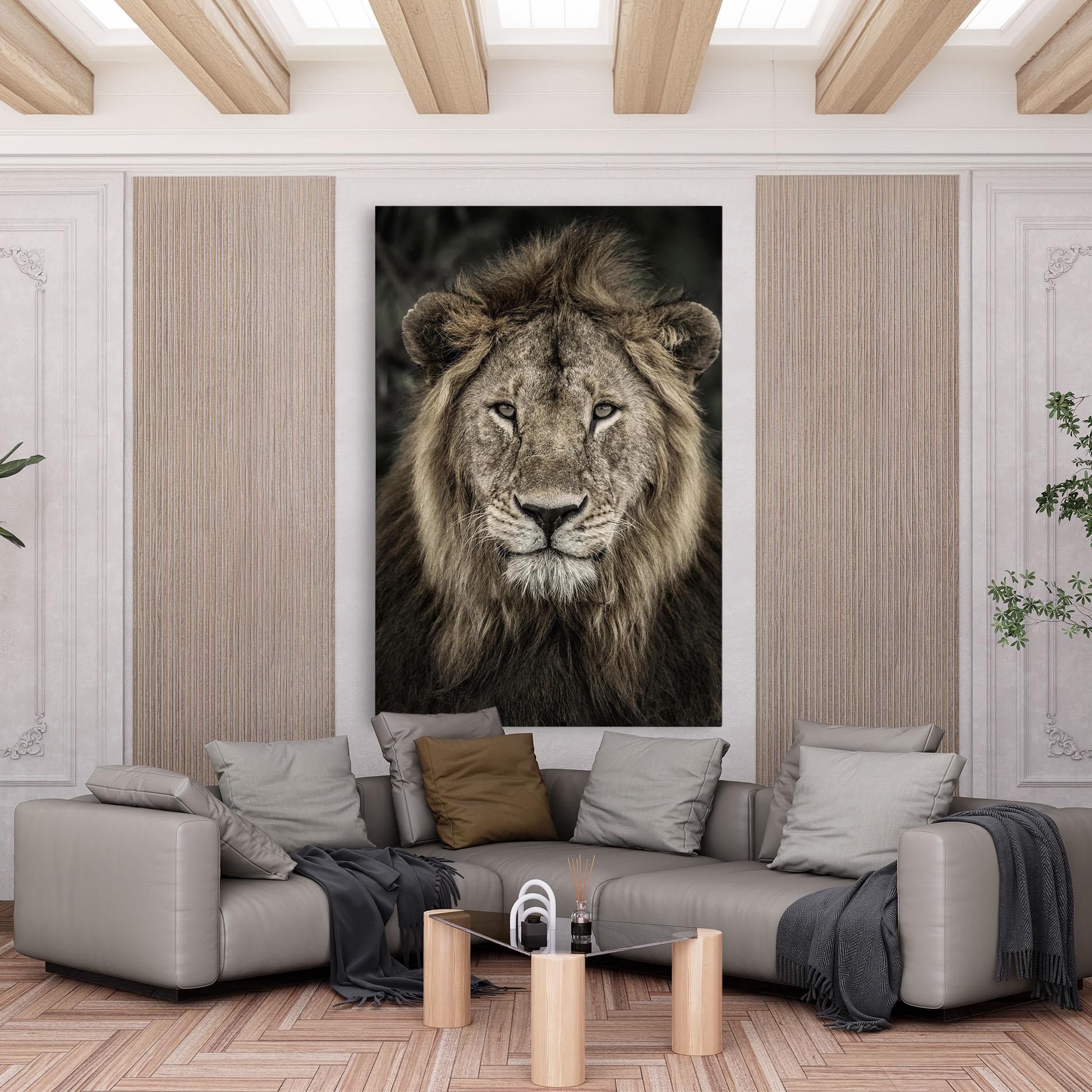 Leinwandbild Lion Close Up mockup 6