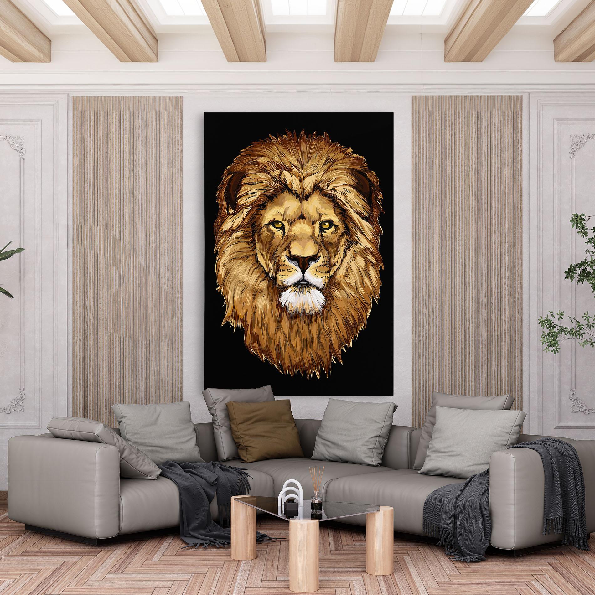 Leinwandbild Lion Head mockup 6