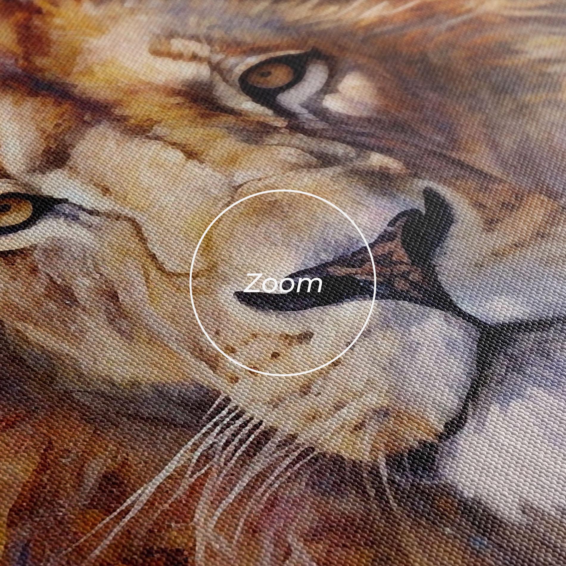 Leinwandbild Abstract Lion Head mockup 3