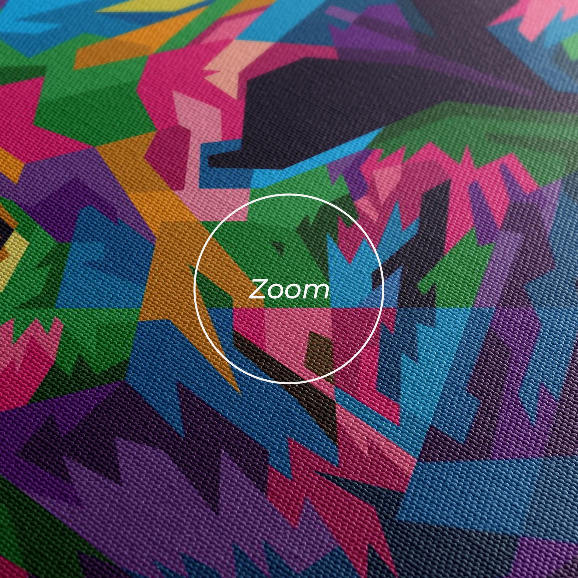 Leinwandbild Cute Color Lion mockup 3