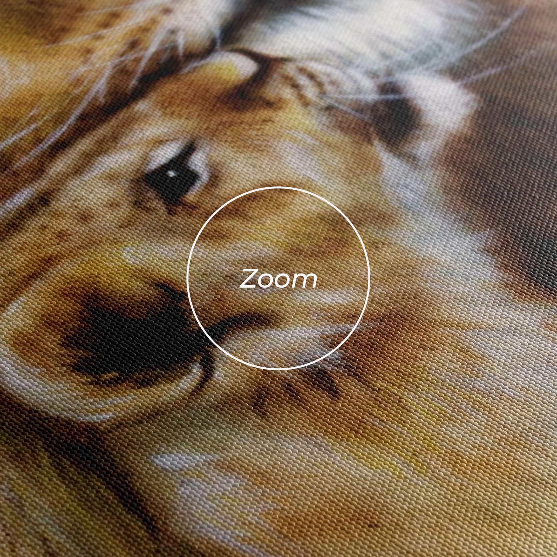 Leinwandbild Lion Love mockup 3