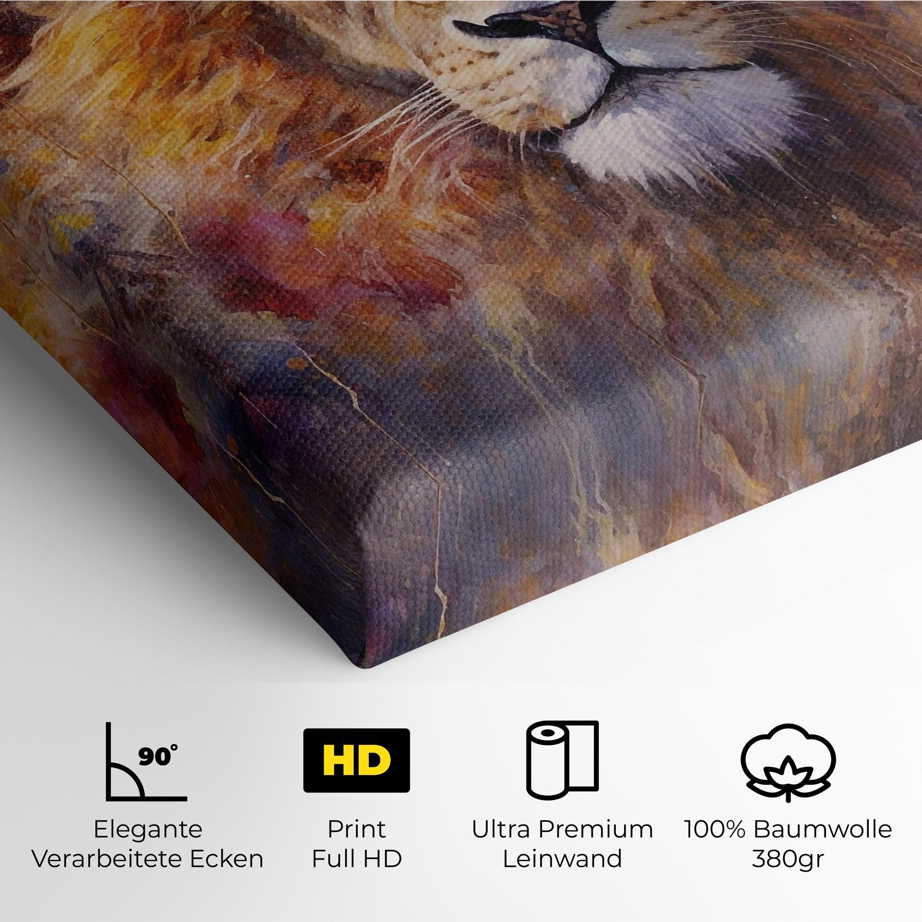 Leinwandbild Abstract Lion Head mockup 4