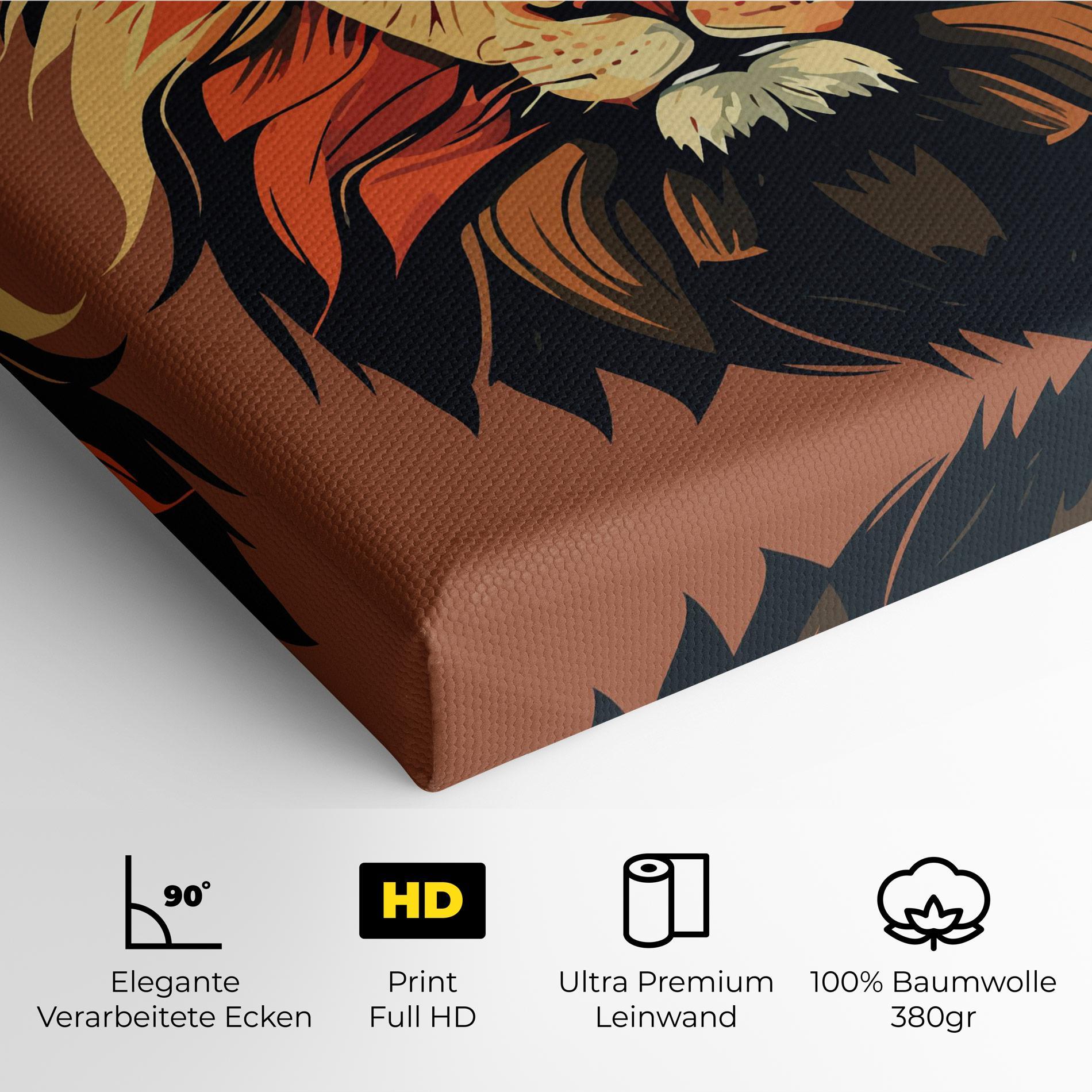 Leinwandbild African Lion mockup 4