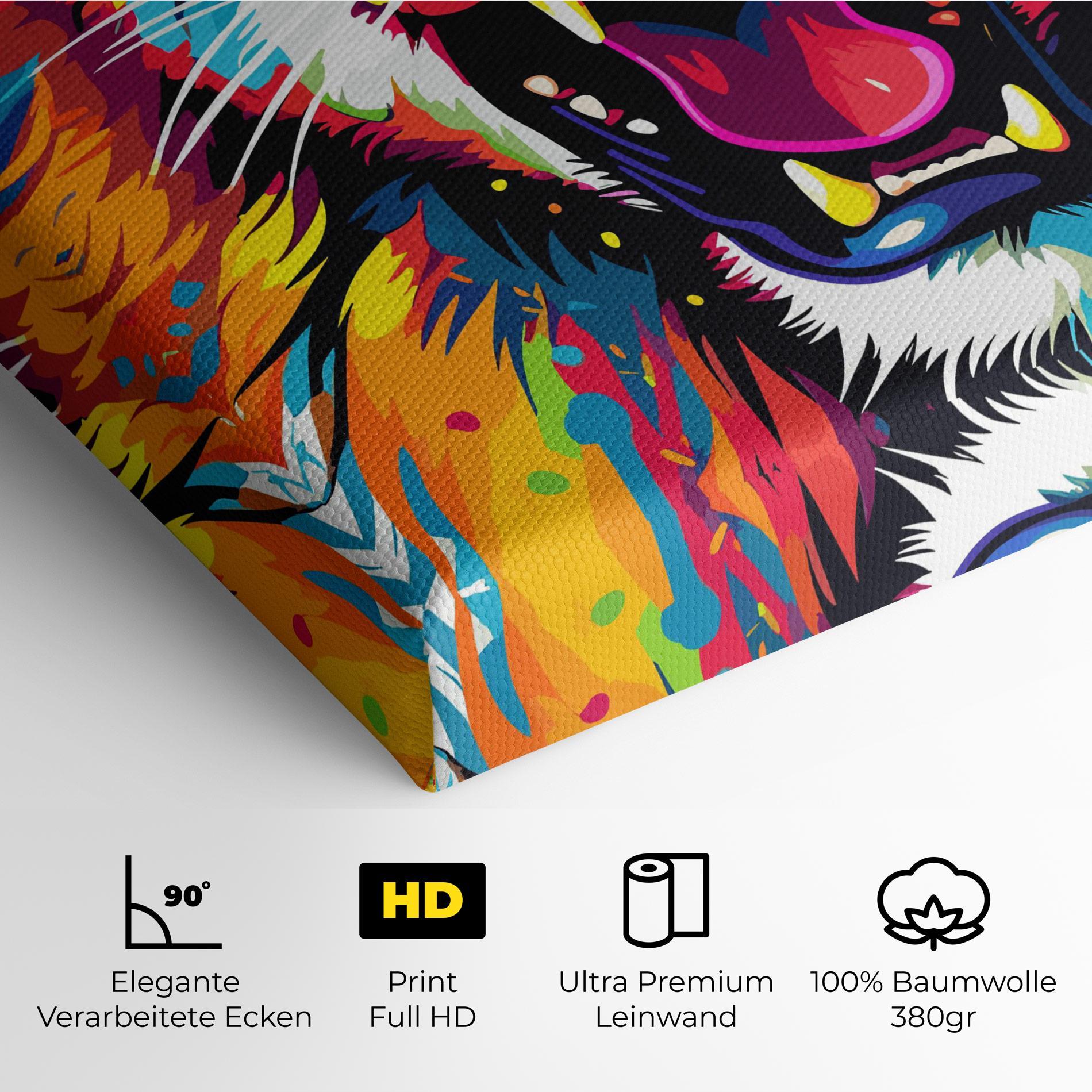Leinwandbild Angry Lion Mix mockup 4