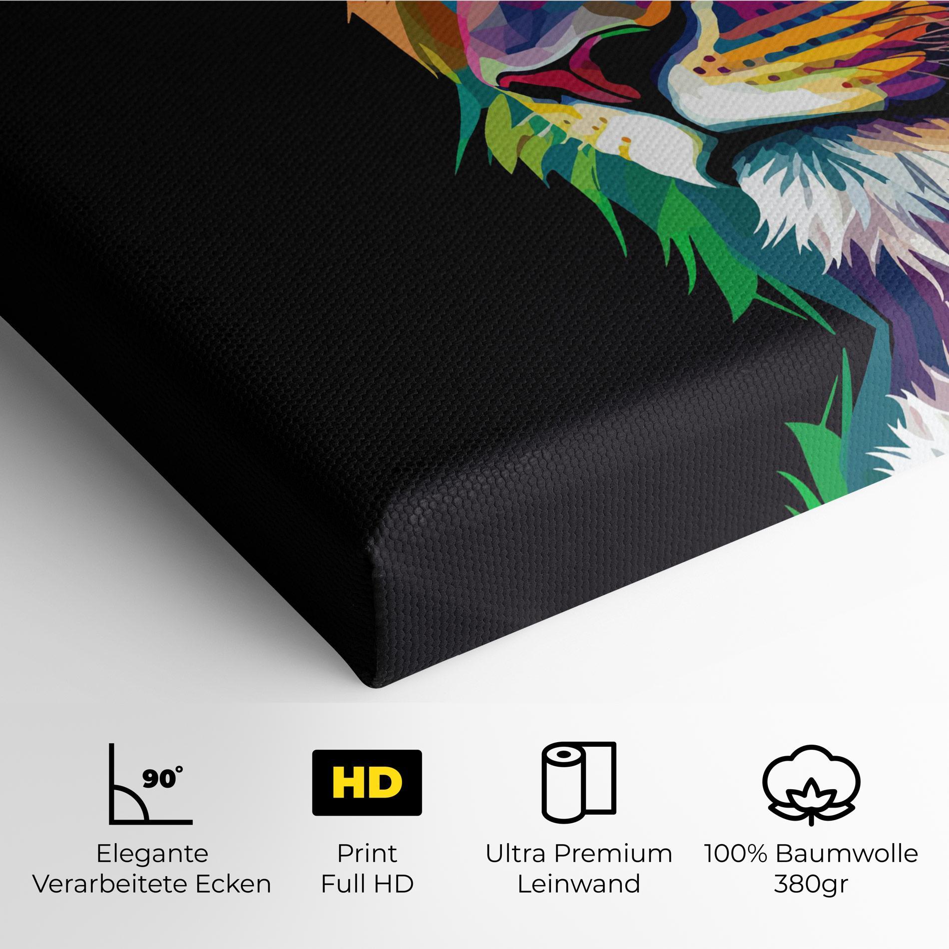 Leinwandbild Colorful Lion mockup 4
