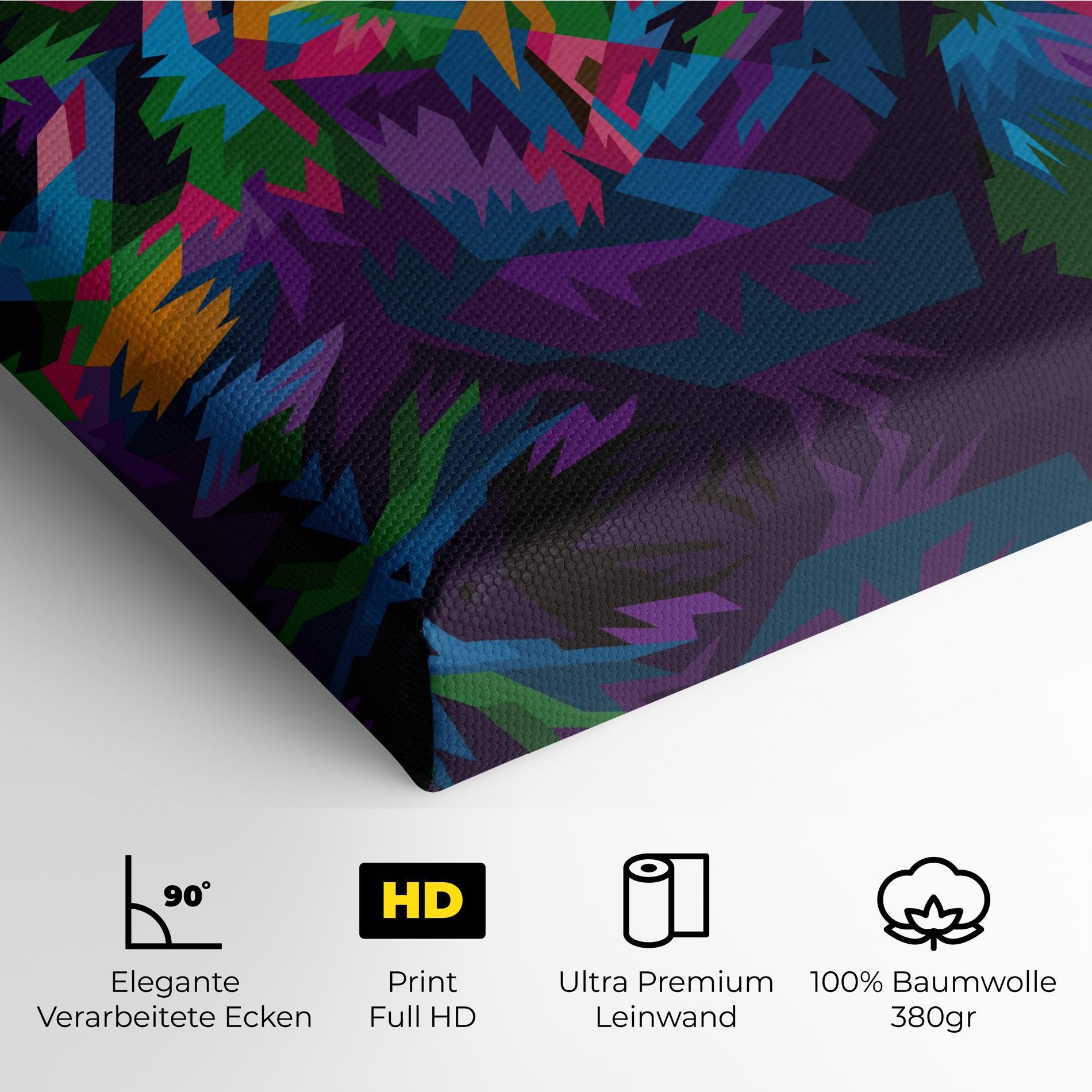 Leinwandbild Cute Color Lion mockup 4