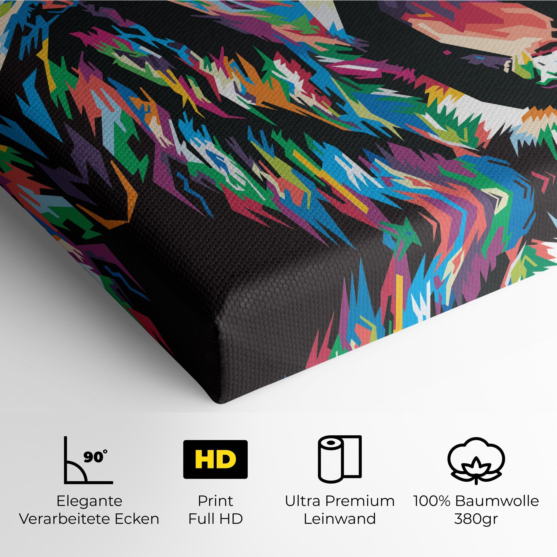 Leinwandbild Green Blue Lion mockup 4