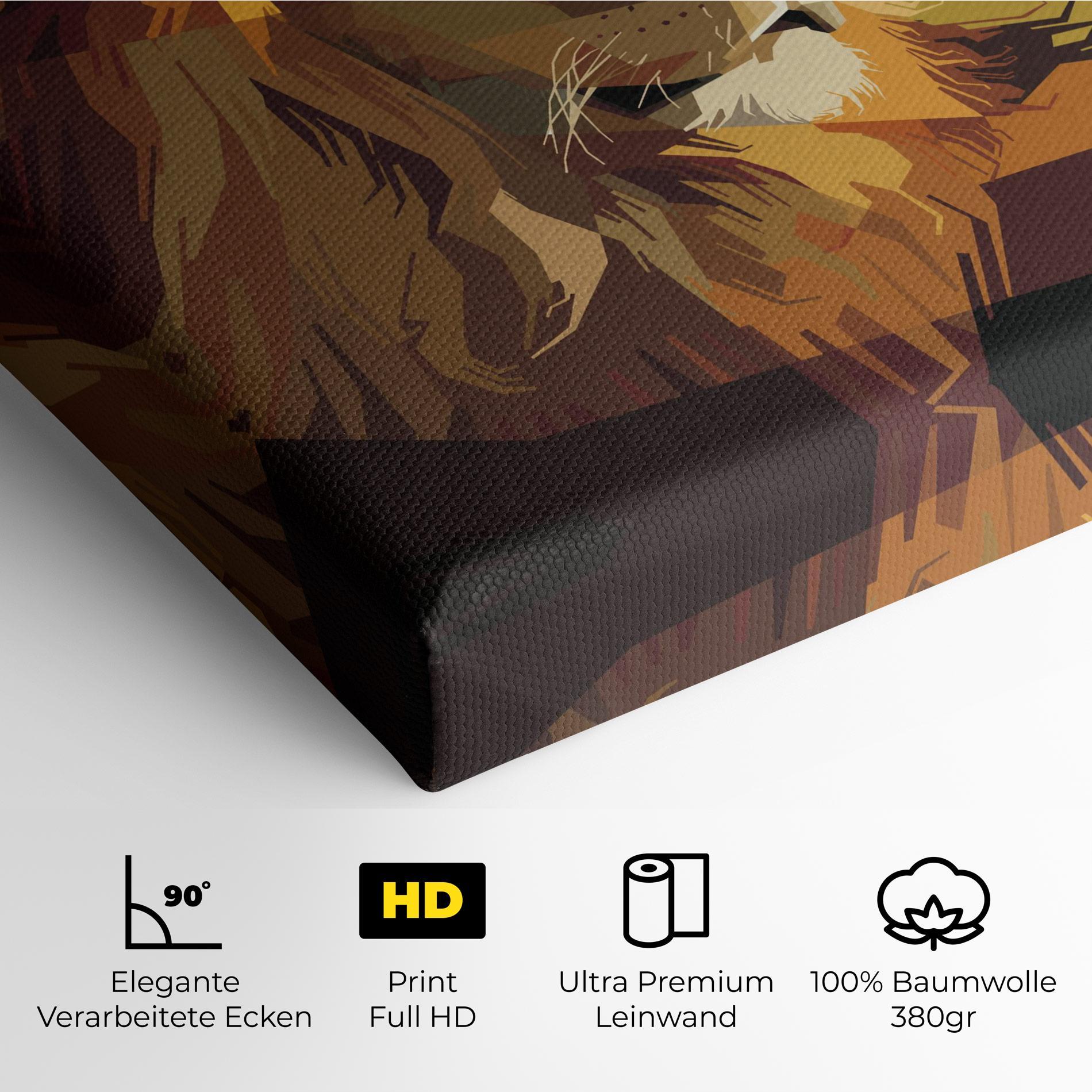 Leinwandbild Lion Art mockup 4