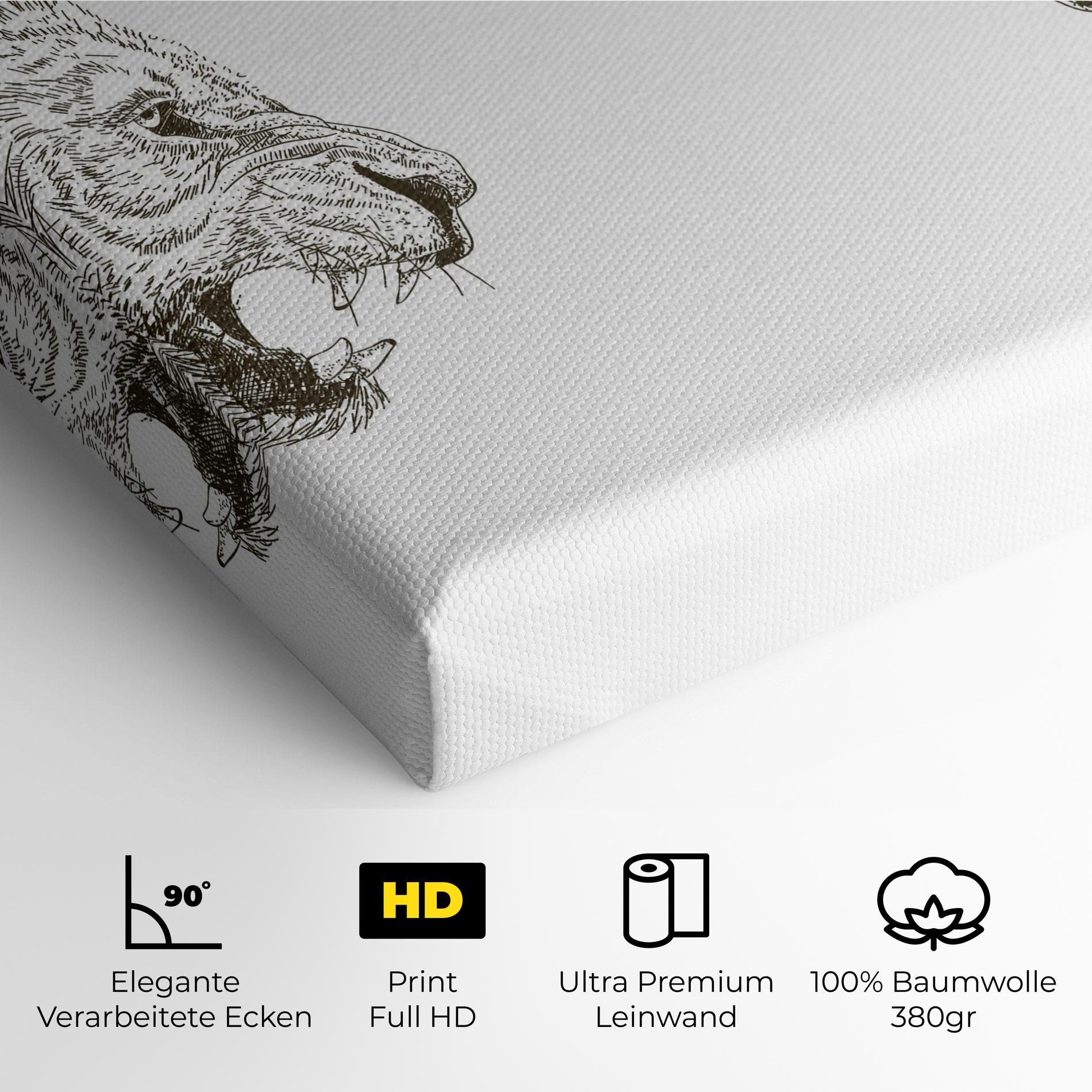 Leinwandbild Lion For Text mockup 4