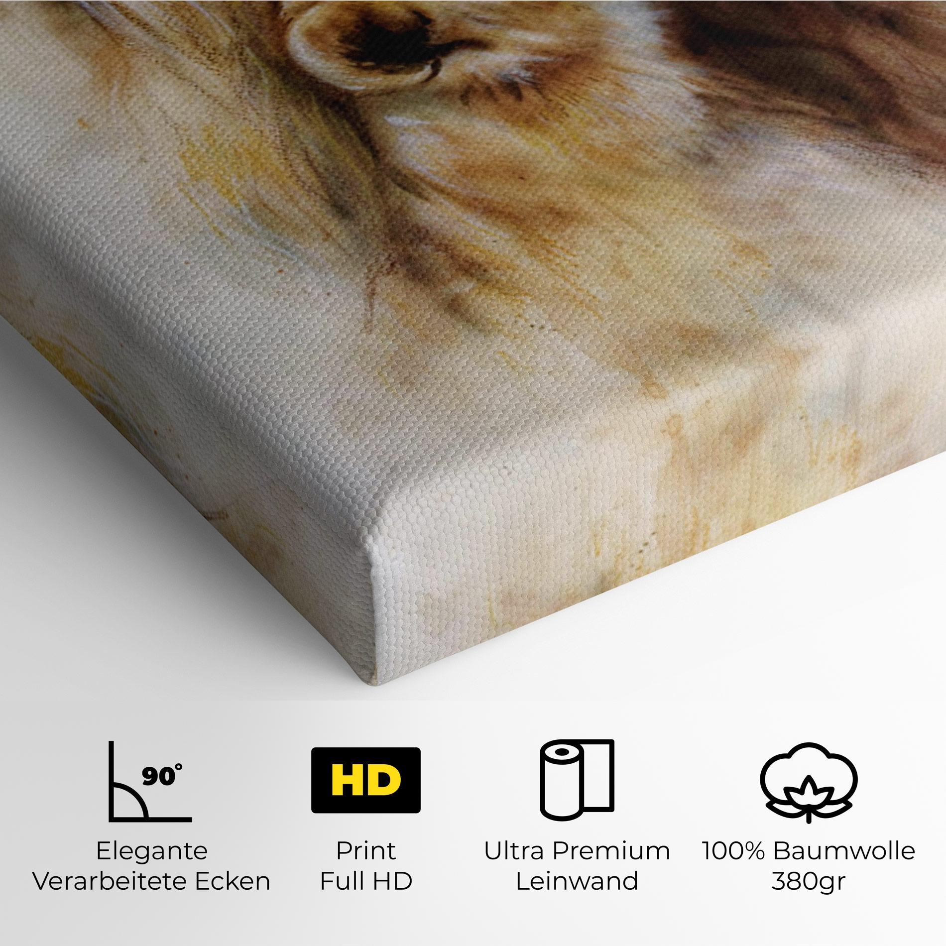 Leinwandbild Lion Love mockup 4