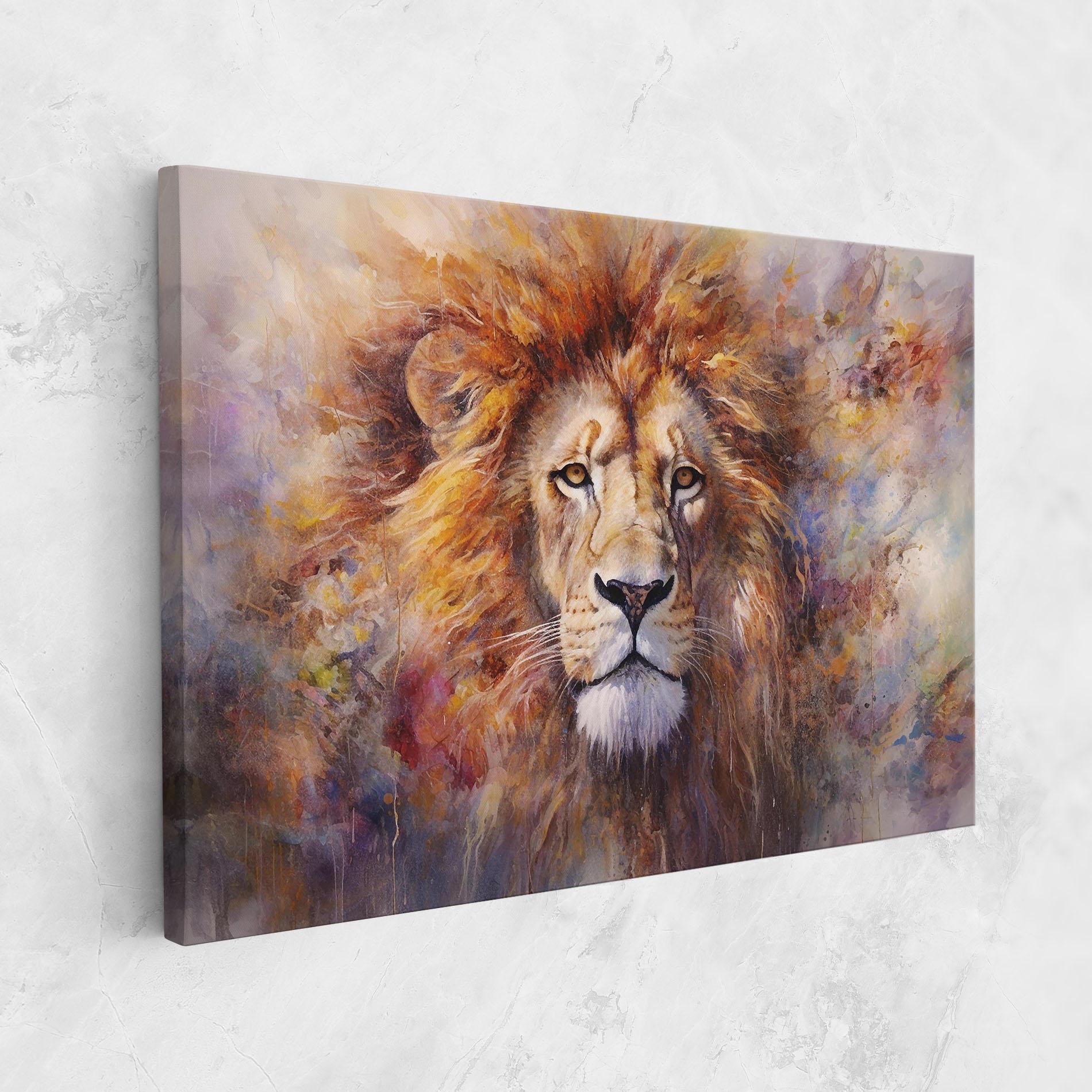 Leinwandbild Abstract Lion Head mockup 1