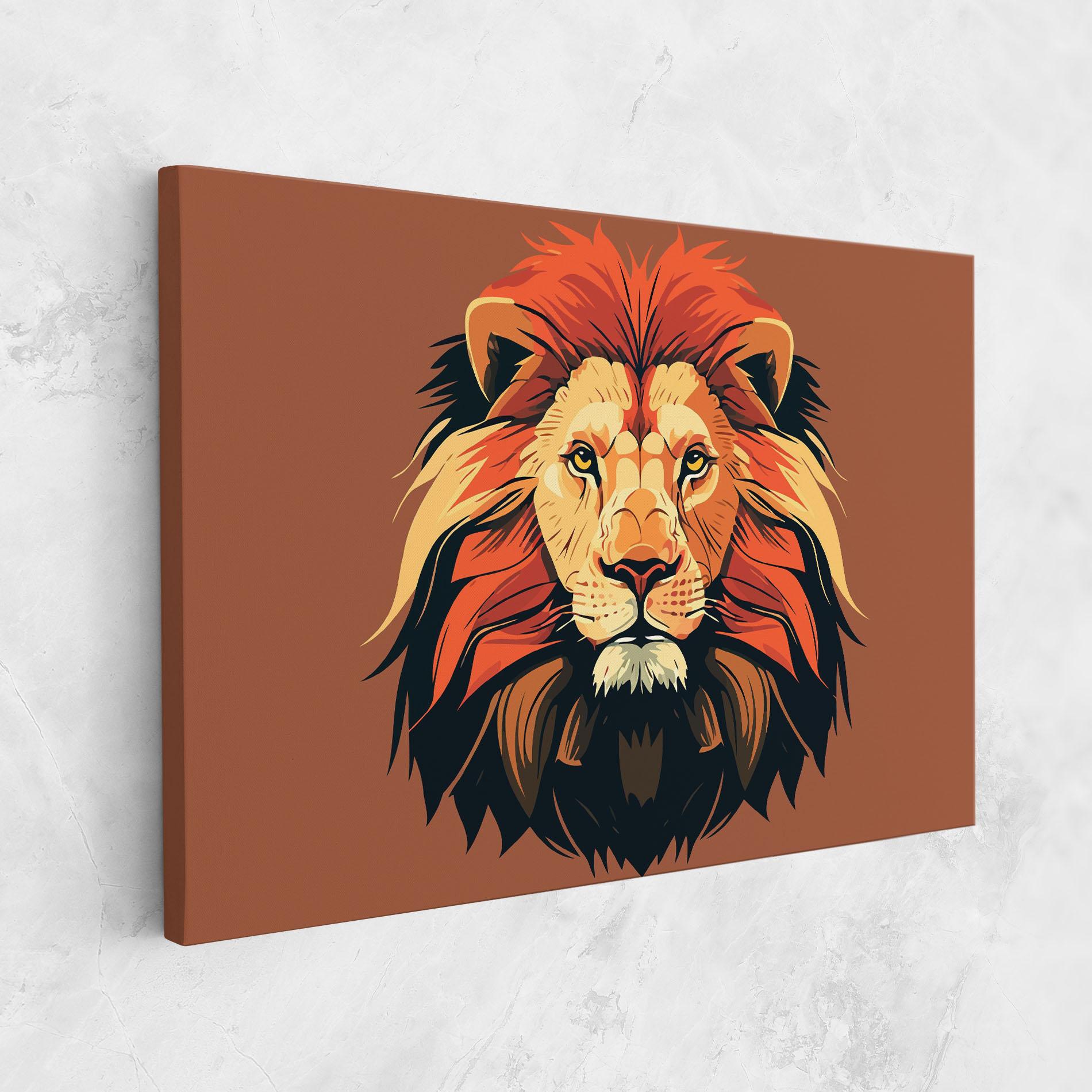 Leinwandbild African Lion mockup 1