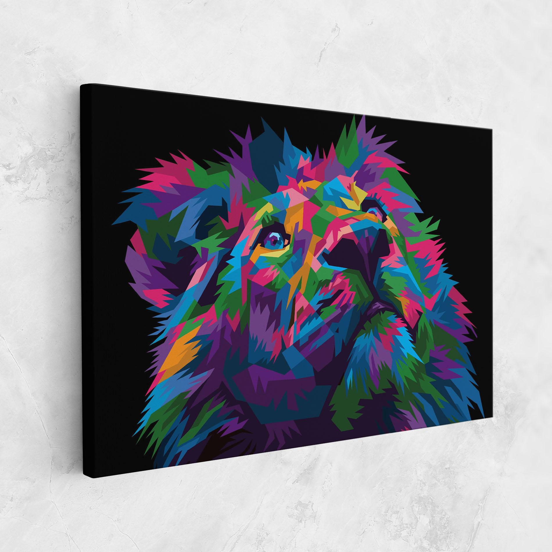 Leinwandbild Cute Color Lion mockup 1