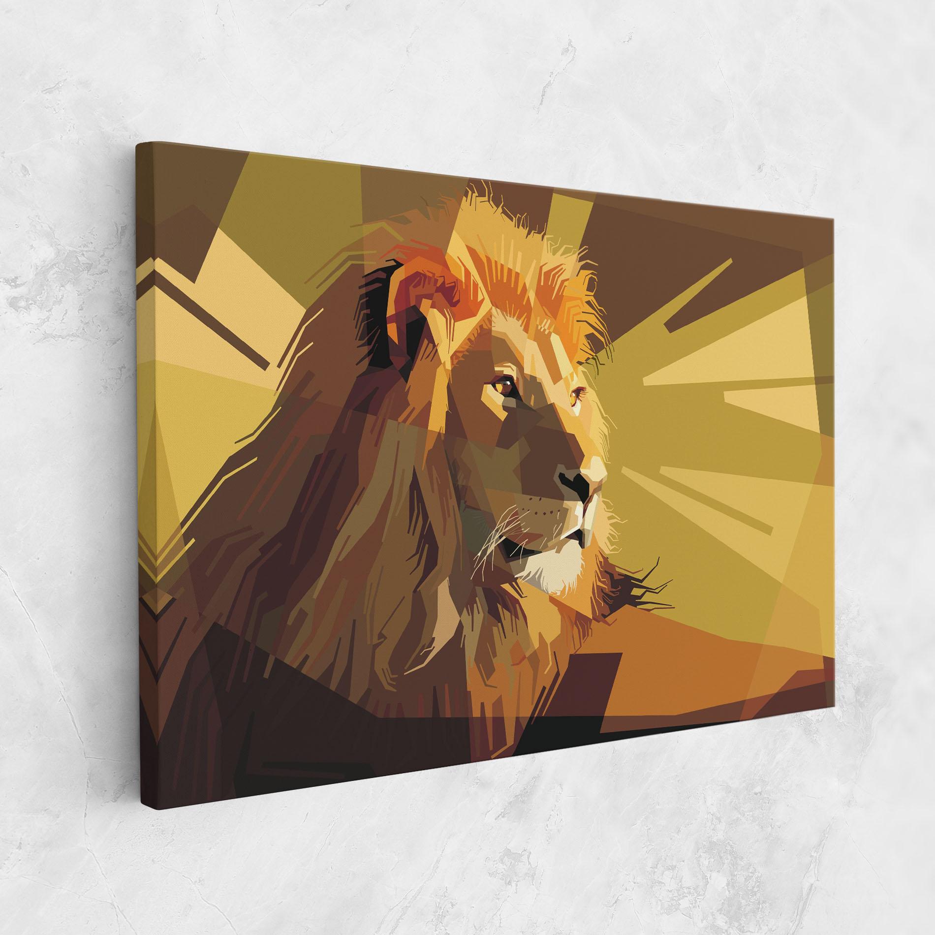 Leinwandbild Lion Art mockup 1