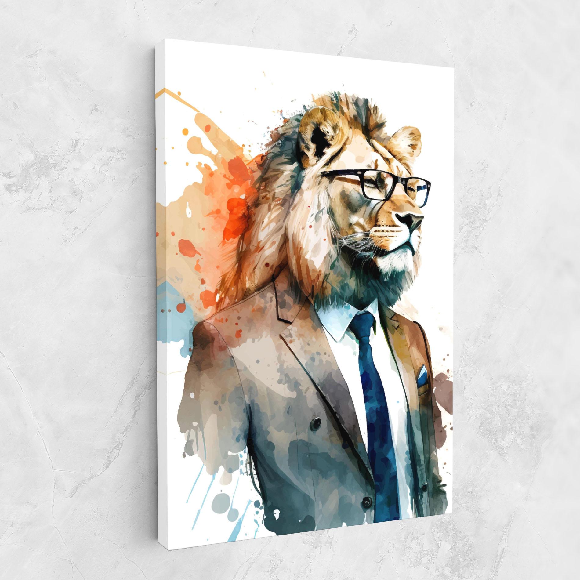 Leinwandbild Brown Suit Lion mockup 1