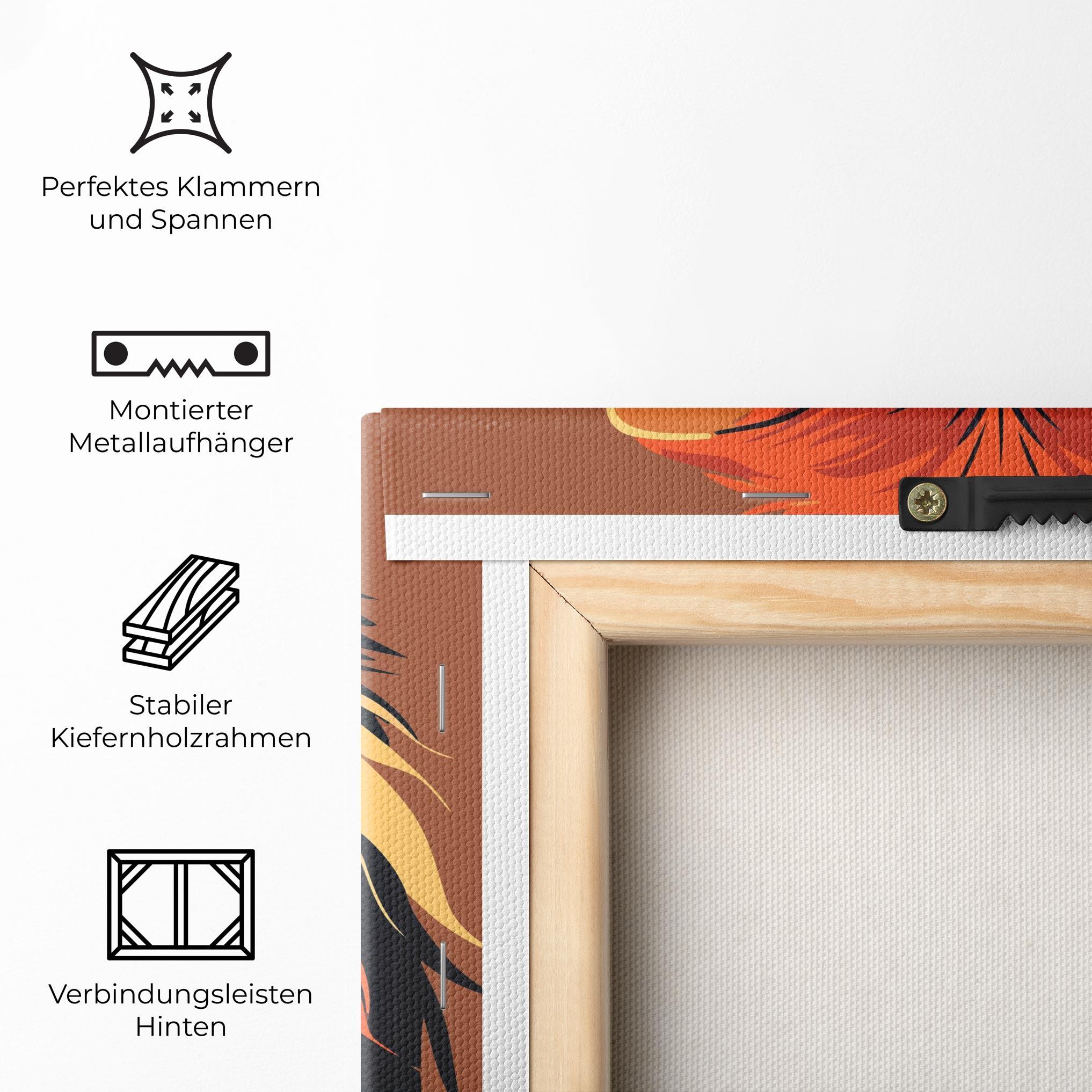 Leinwandbild African Lion mockup 5