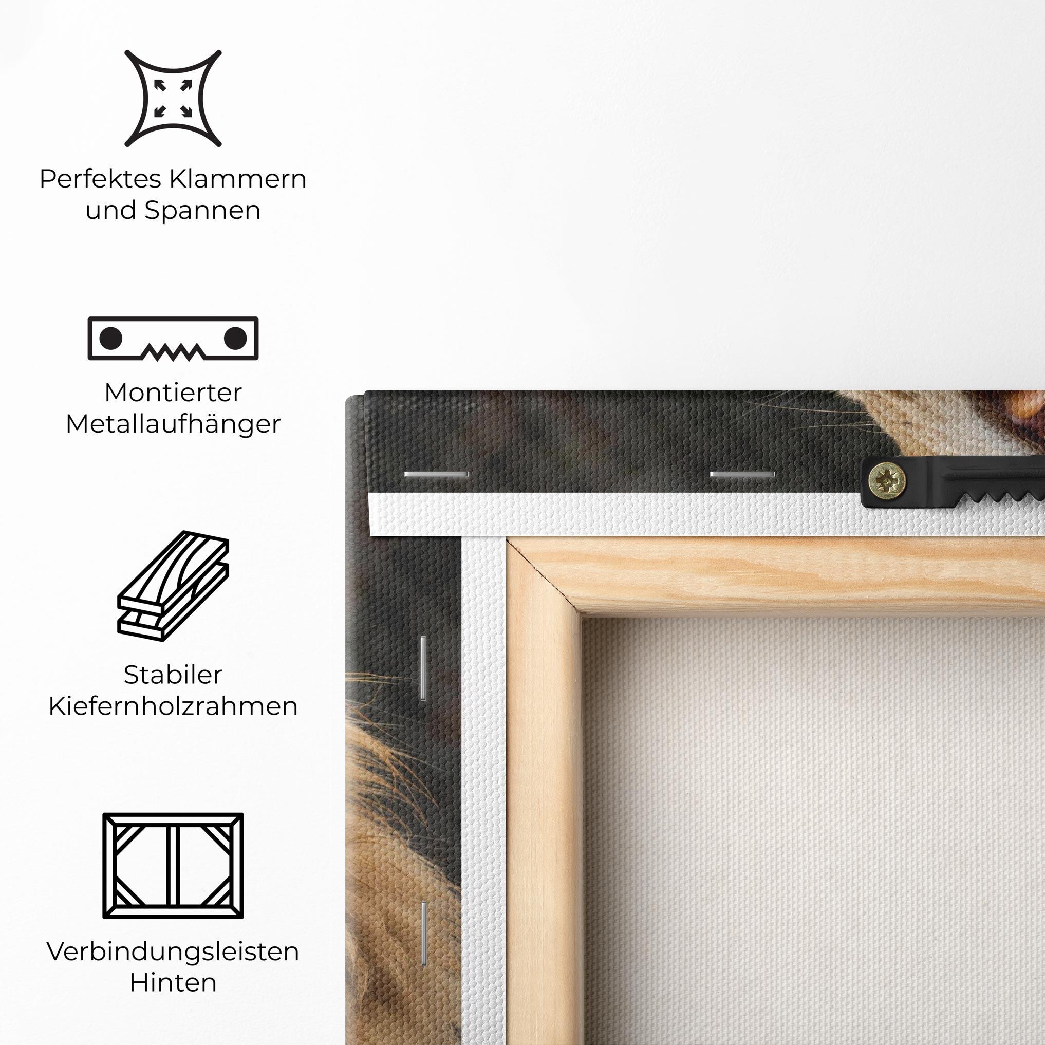Leinwandbild Angry Lion mockup 5