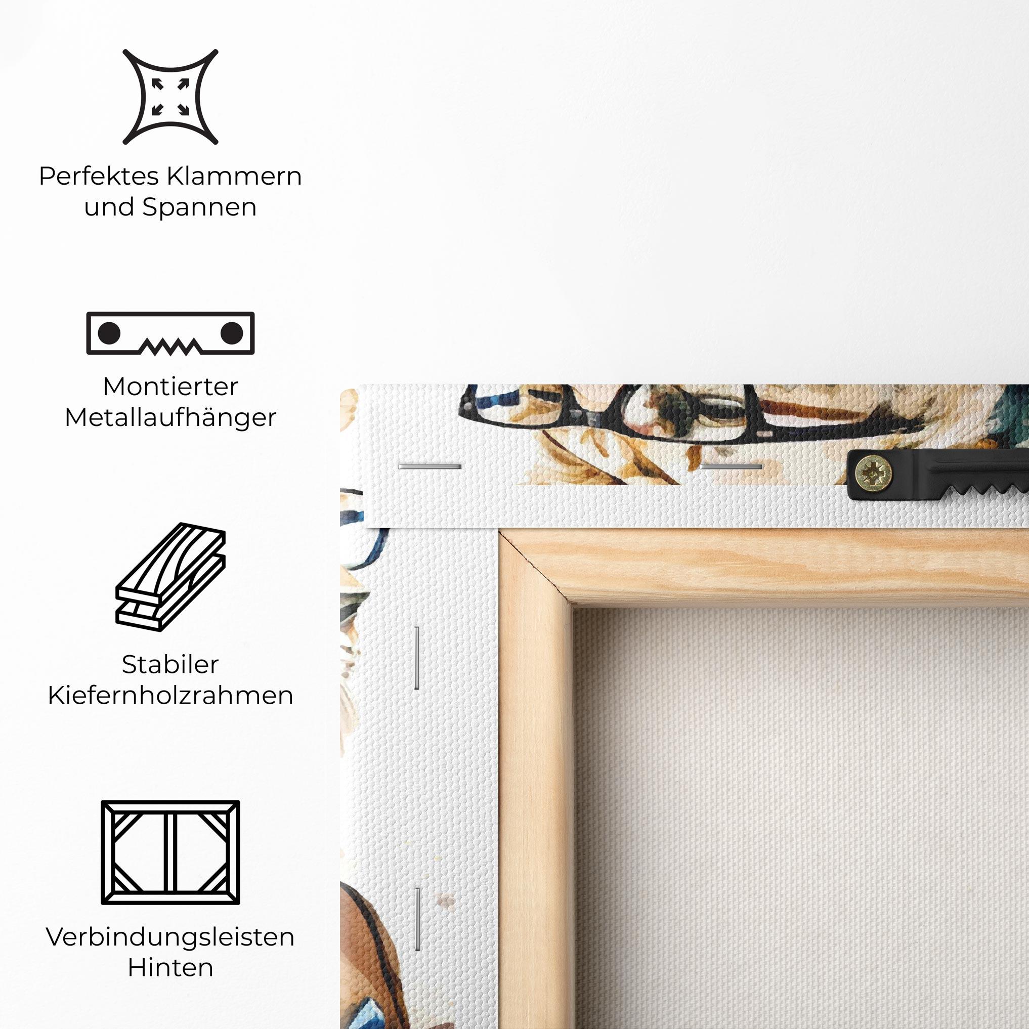 Leinwandbild Brown Suit Lion mockup 5