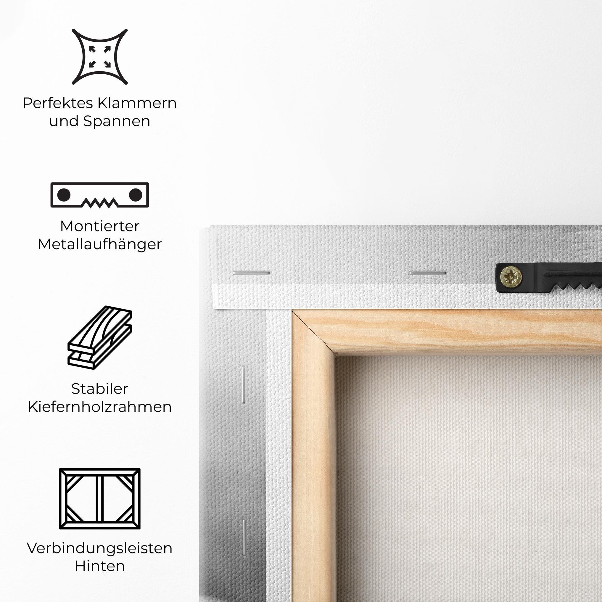 Leinwandbild Grey Lion Head mockup 5