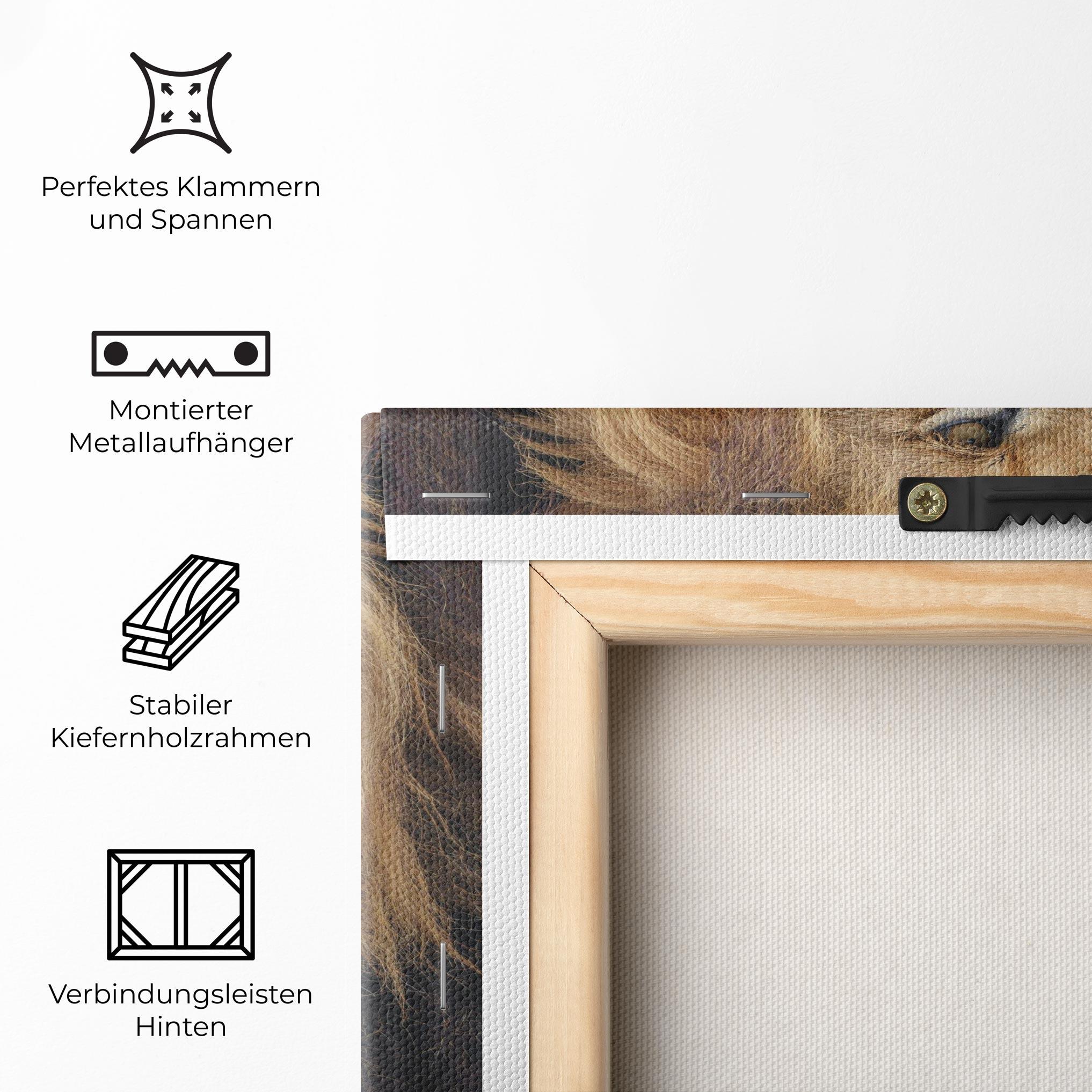 Leinwandbild Lion Chilling mockup 5