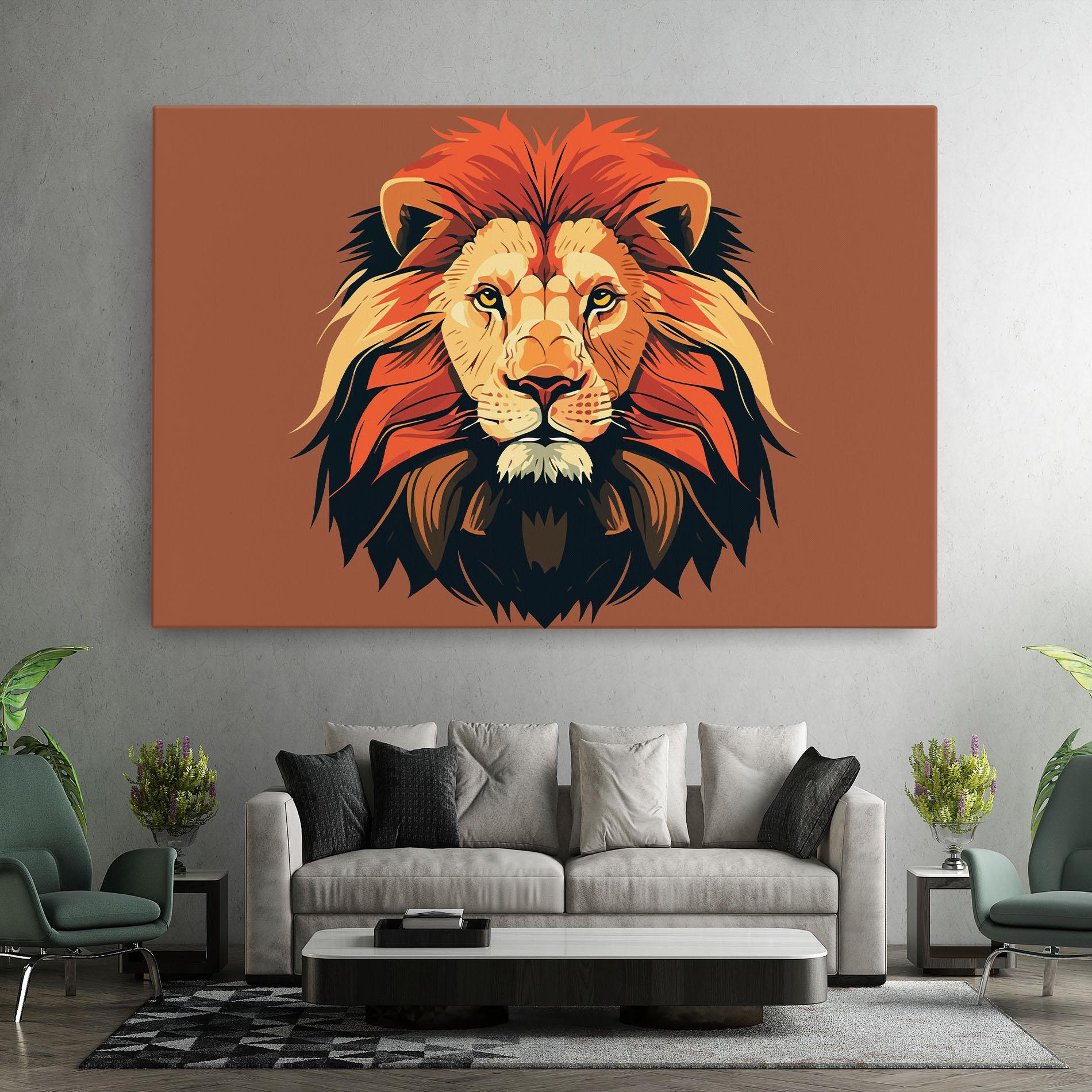 Leinwandbild African Lion mockup 7