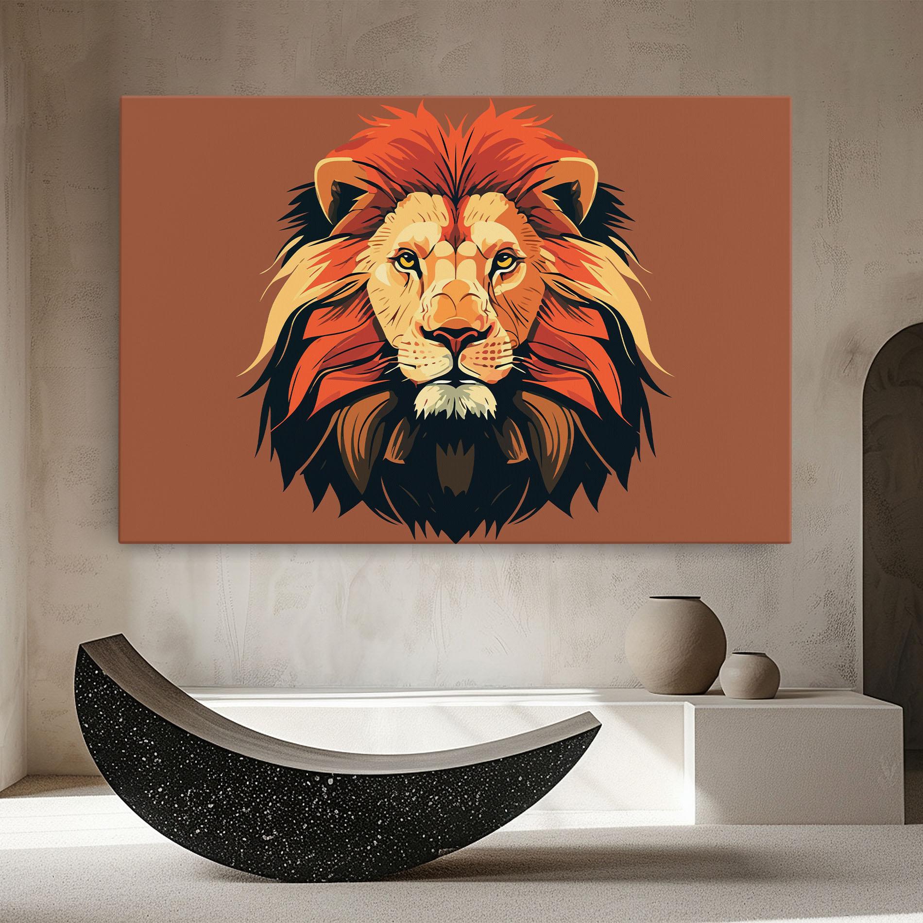 Leinwandbild African Lion mockup 8