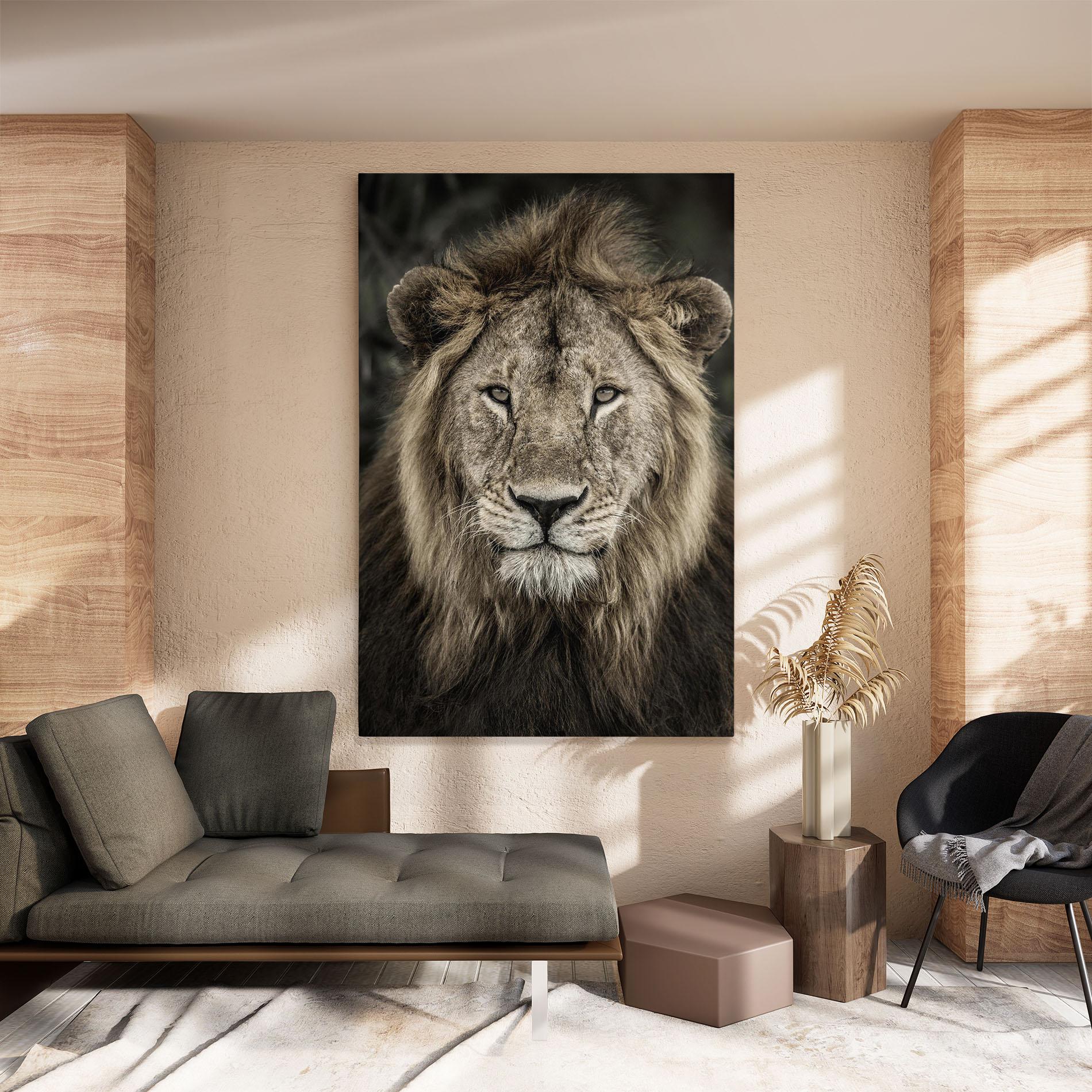 Leinwandbild Lion Close Up mockup 8