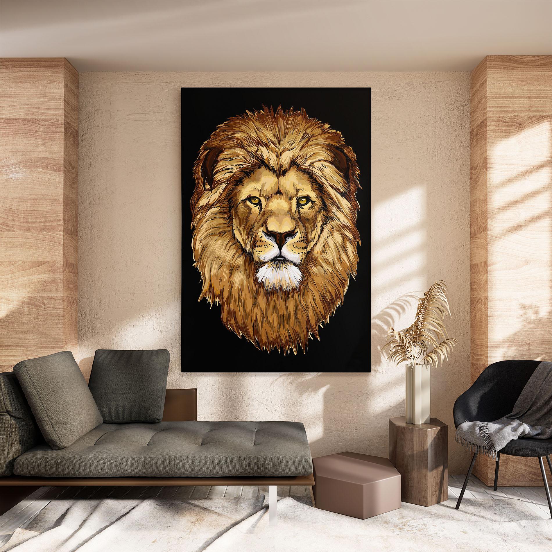 Leinwandbild Lion Head mockup 8