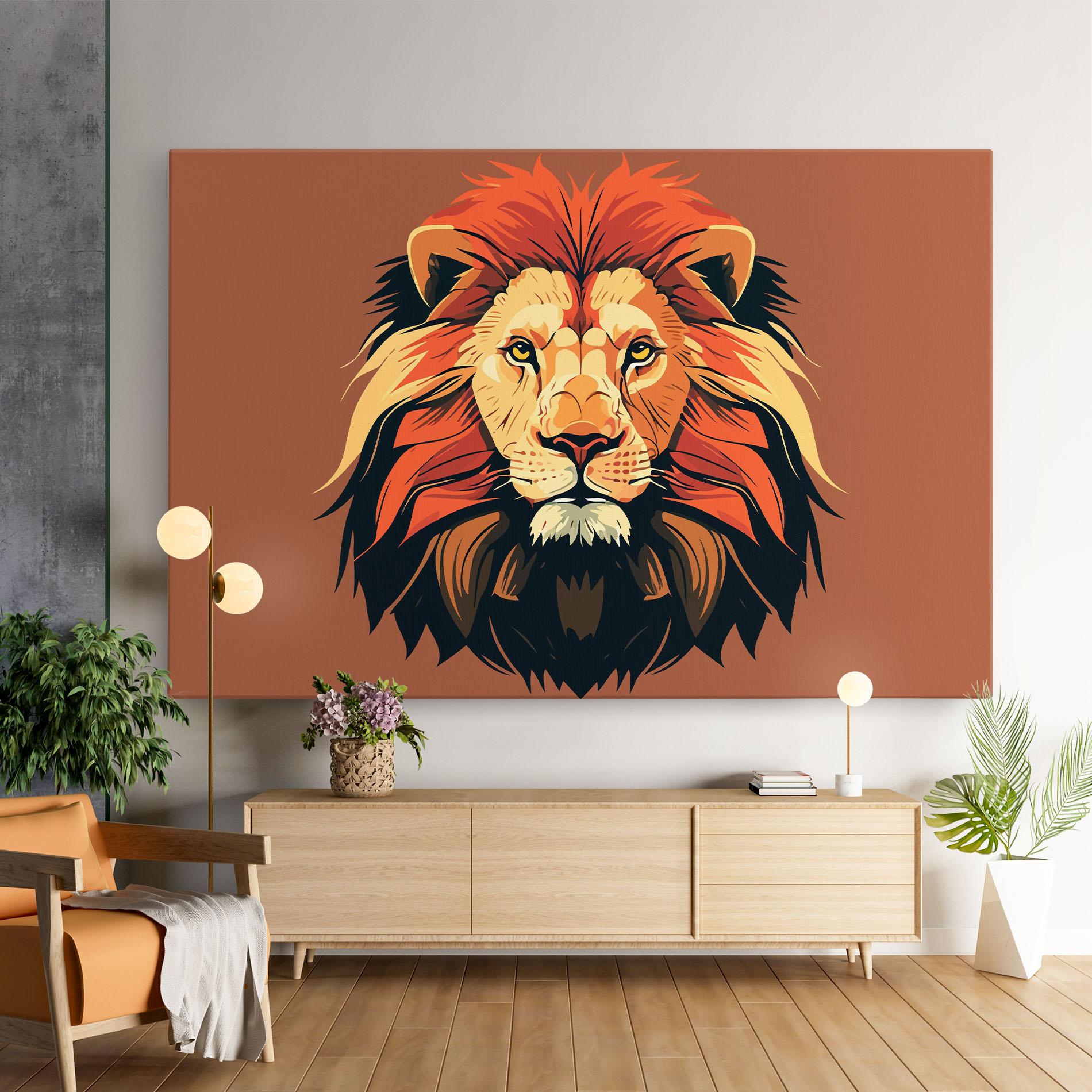 Leinwandbild African Lion mockup 9