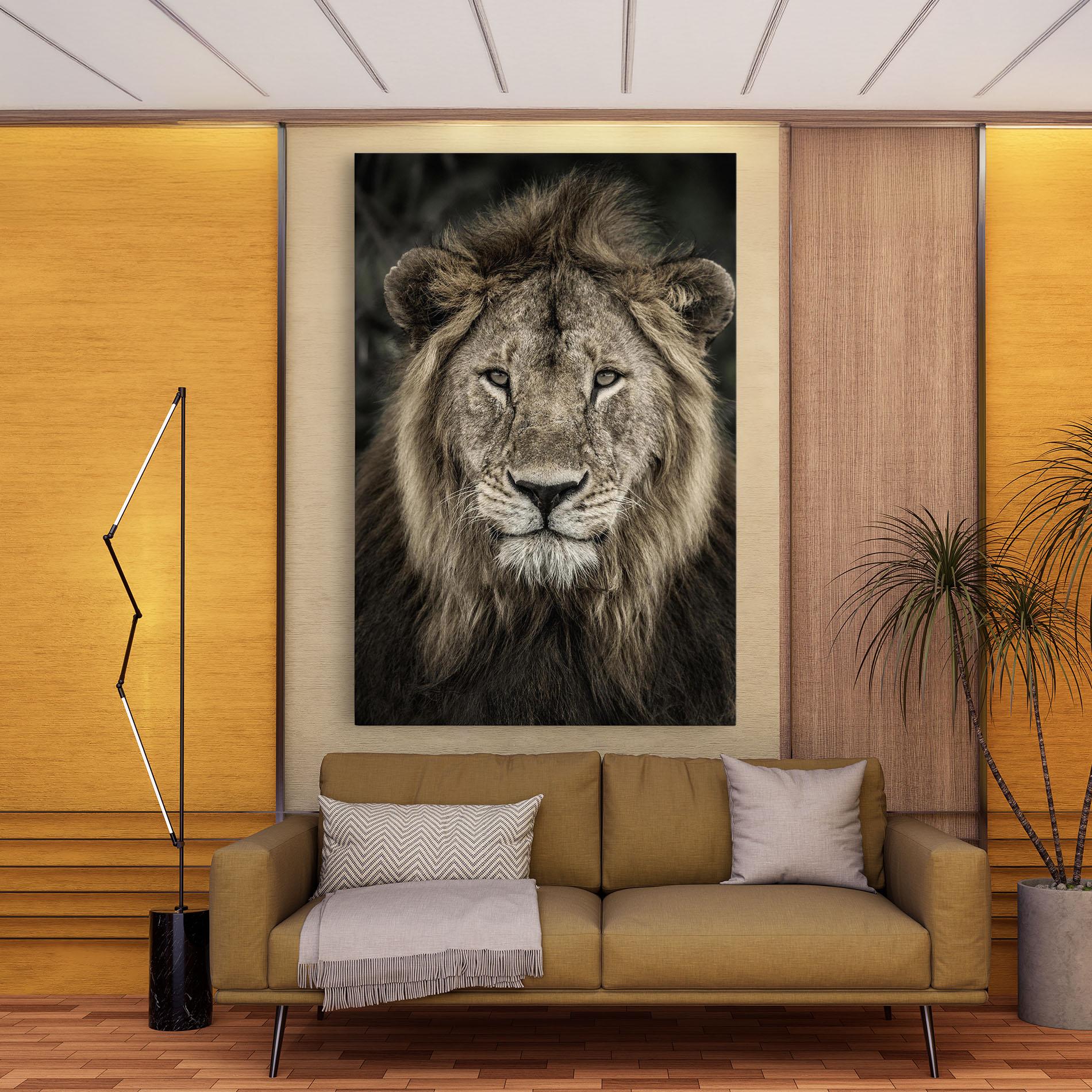 Leinwandbild Lion Close Up mockup 9