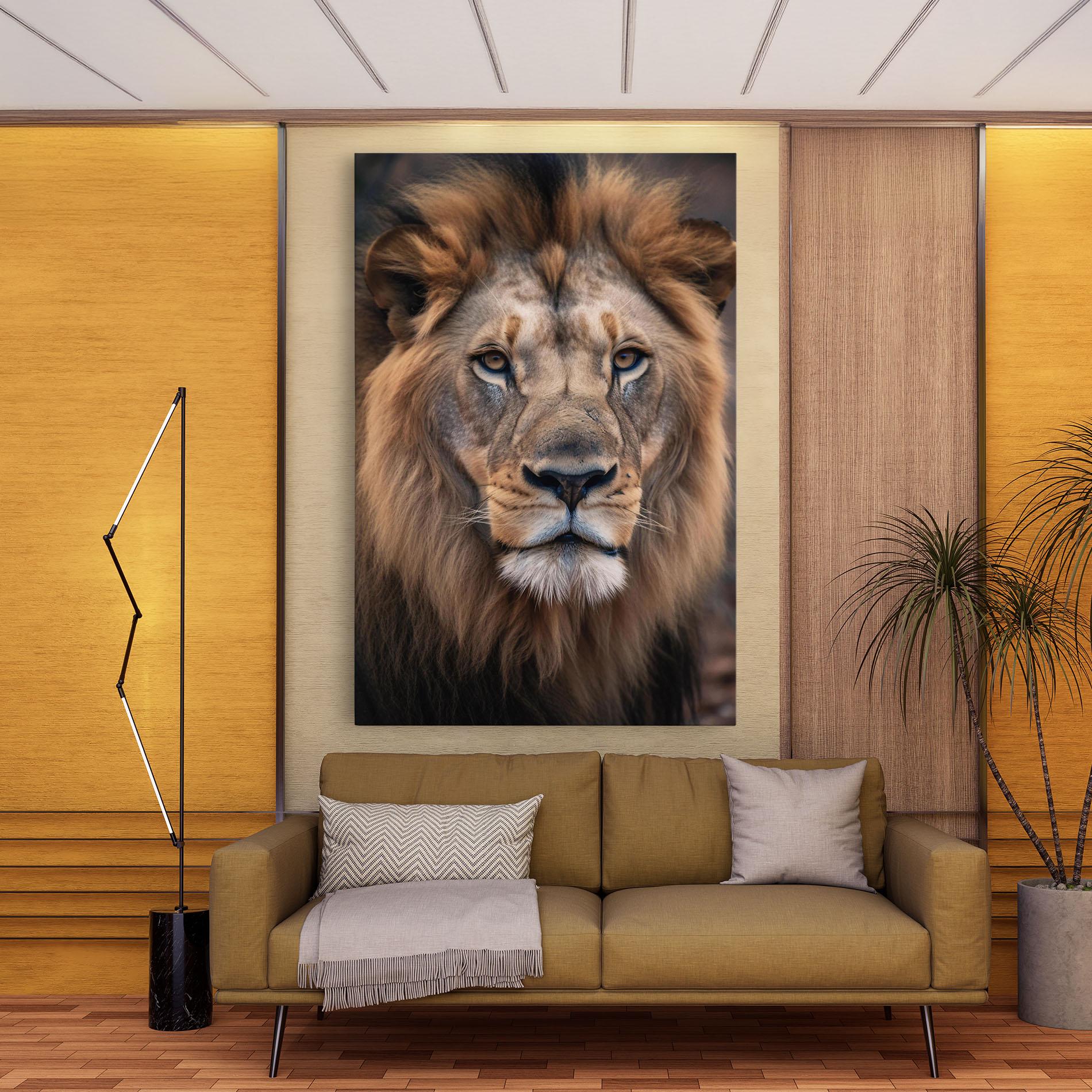Leinwandbild Wild Lion View mockup 9