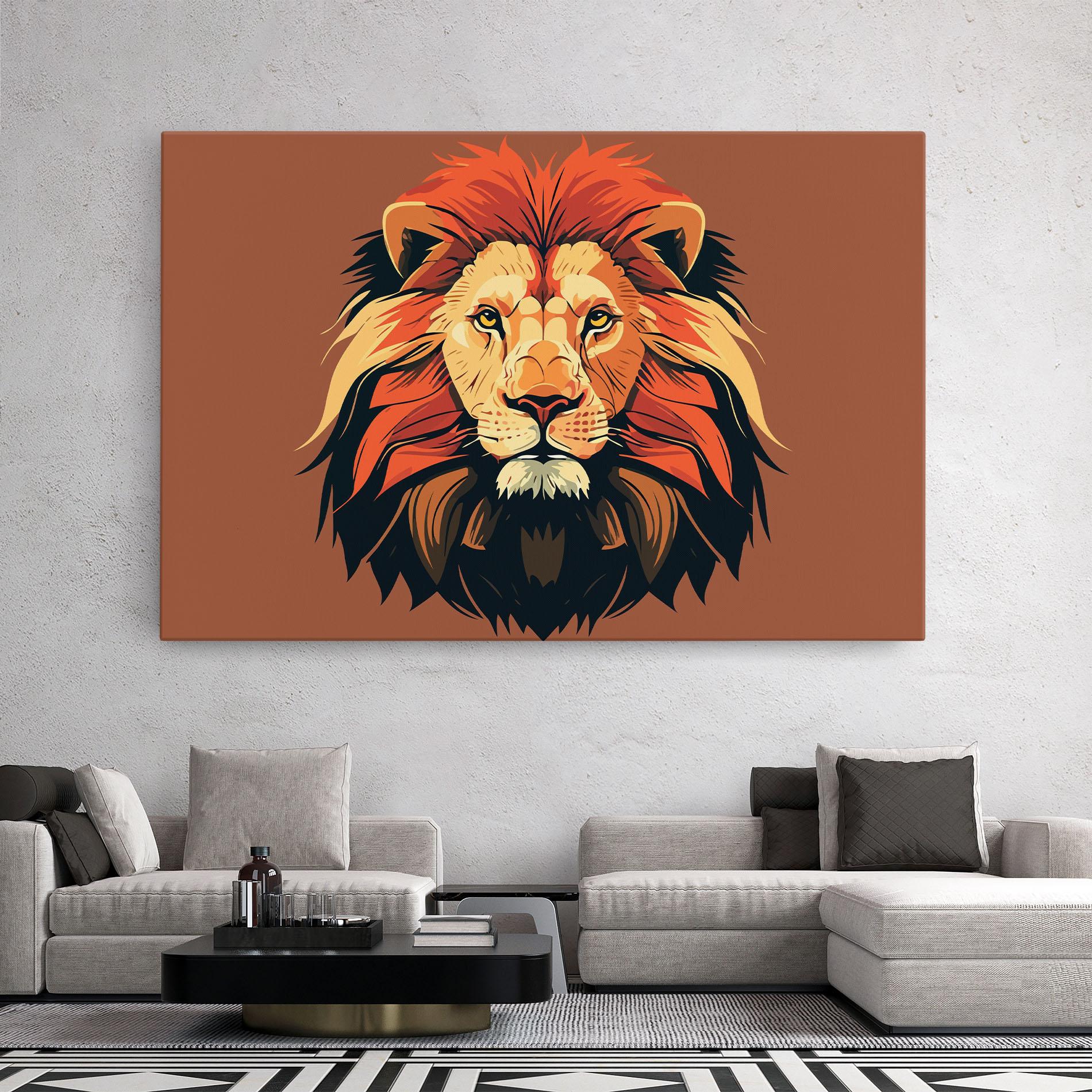 Leinwandbild African Lion mockup 2
