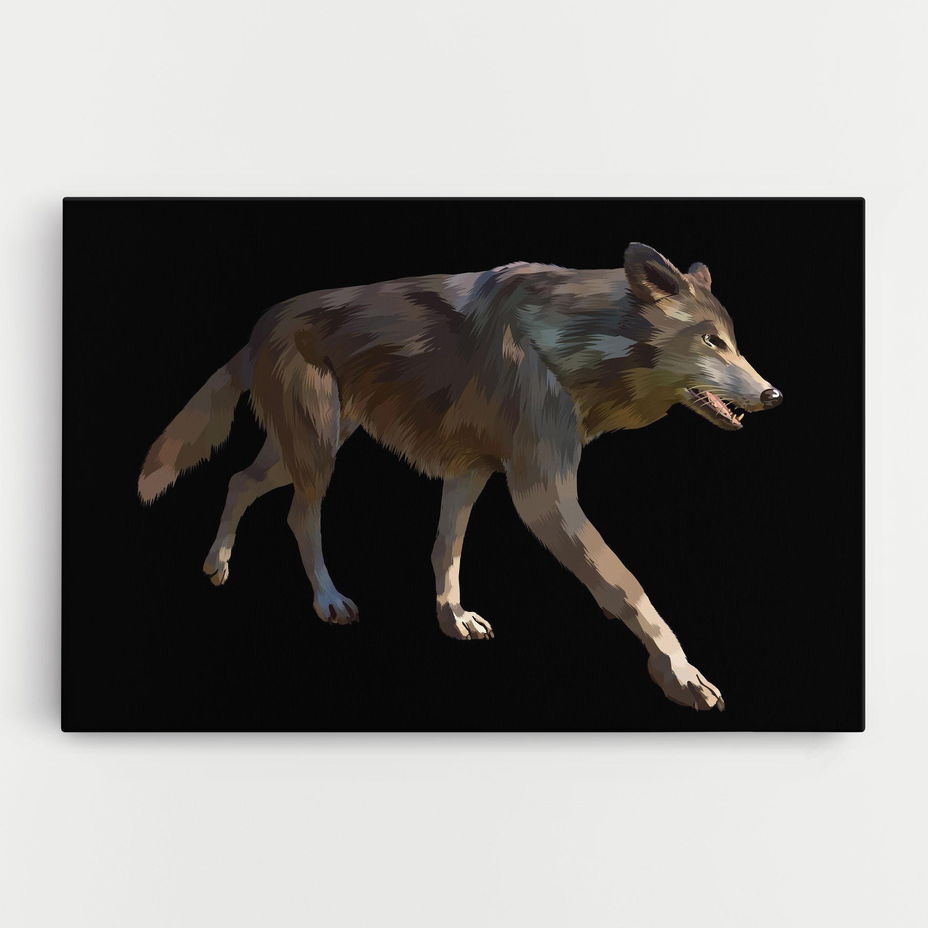 Leinwandbild 3d Wolf mockup 0