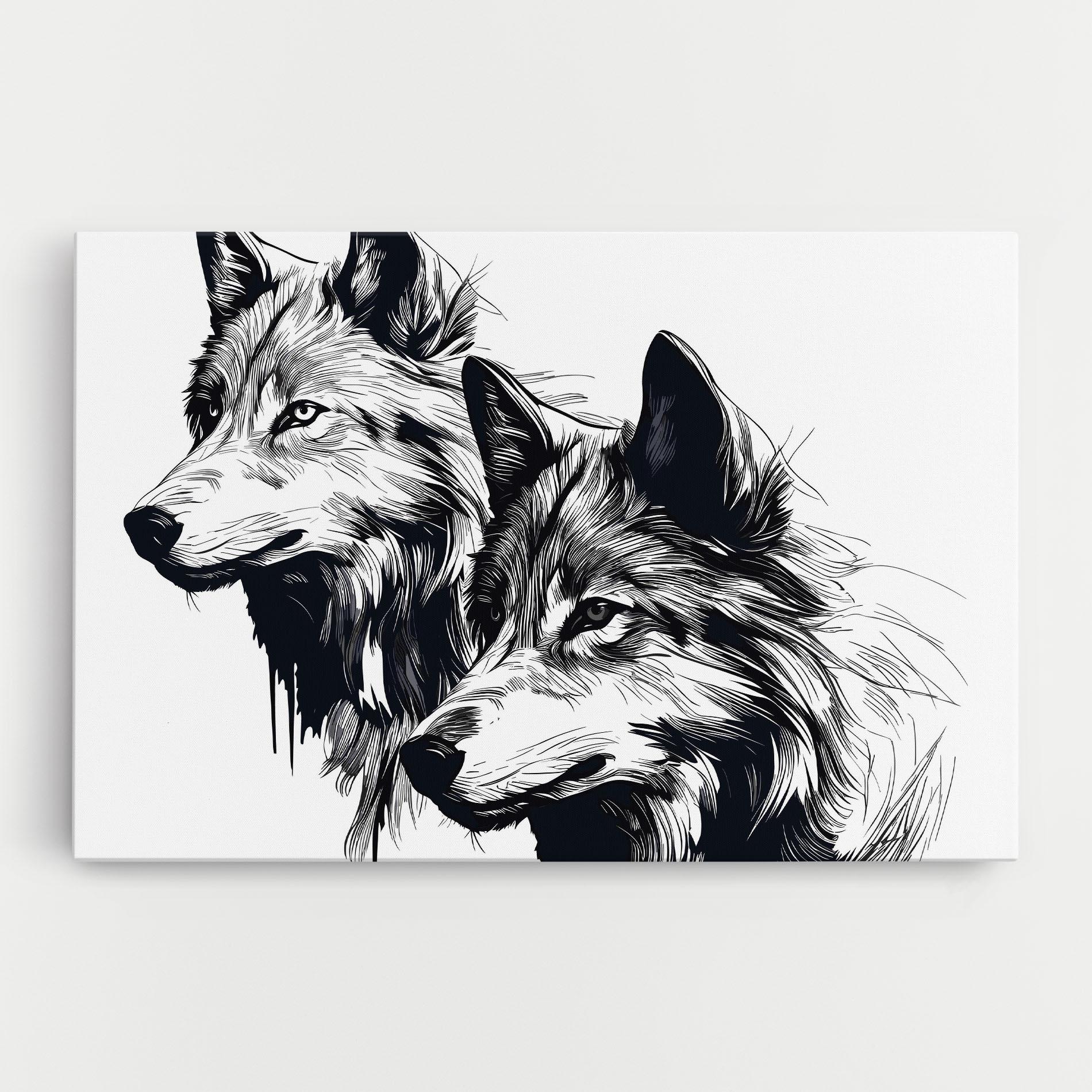 Leinwandbild Wolf Friends mockup 0