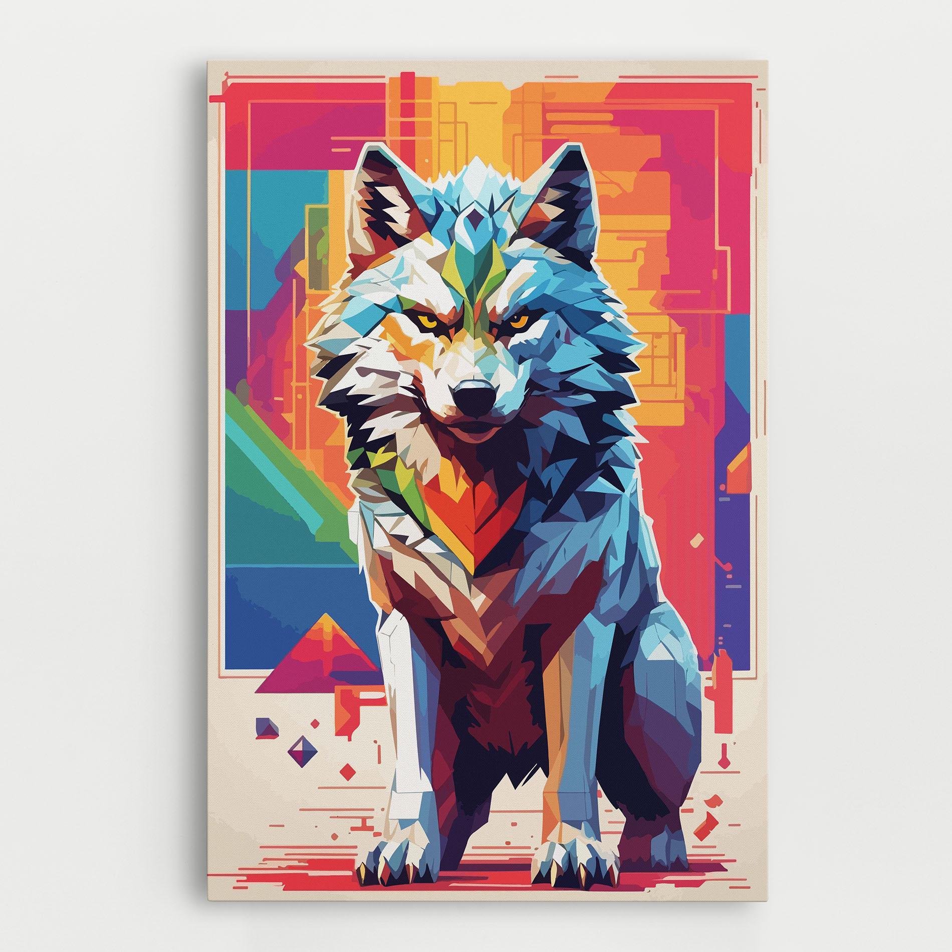 Leinwandbild Wolf Character mockup 0
