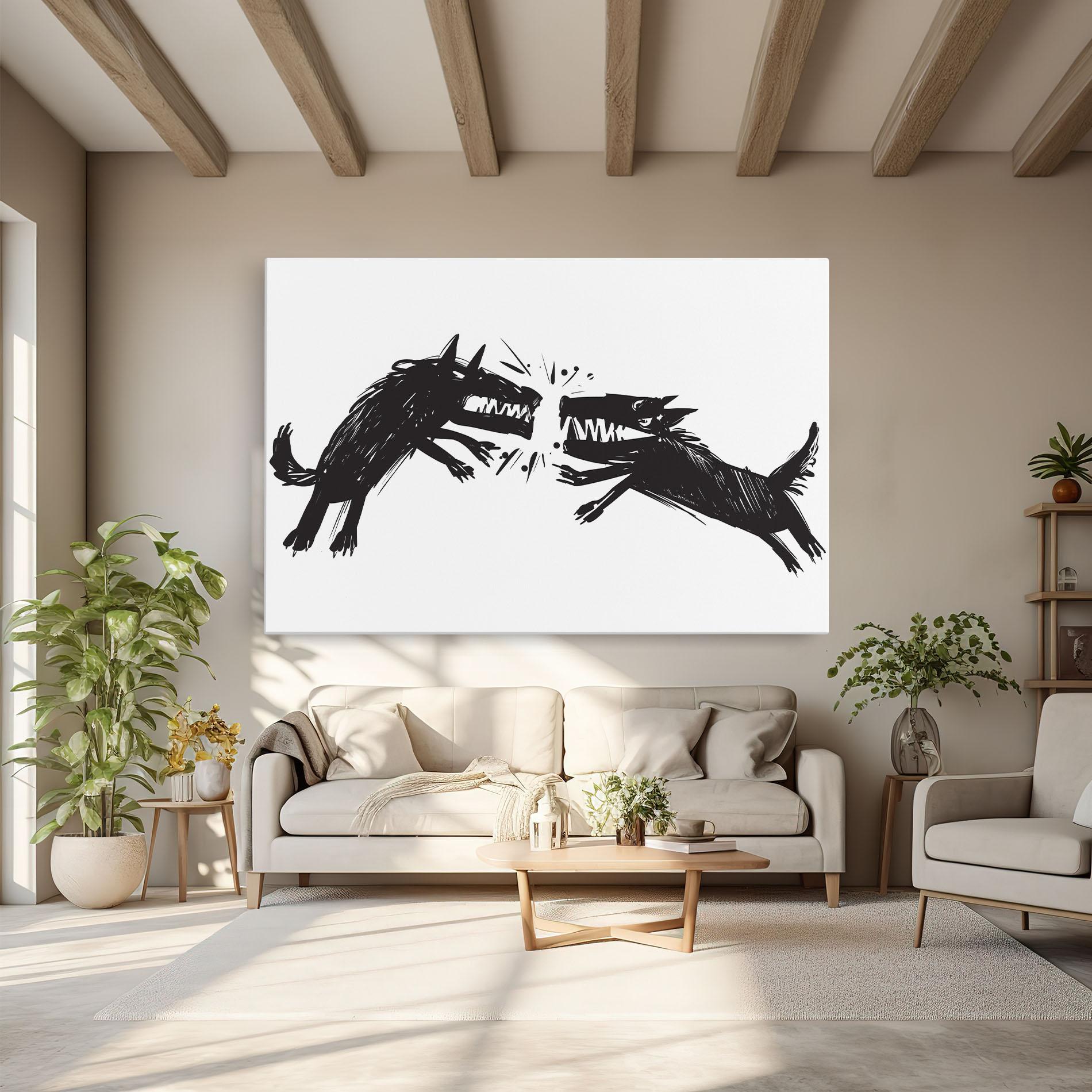 Leinwandbild Black Wolves mockup 6