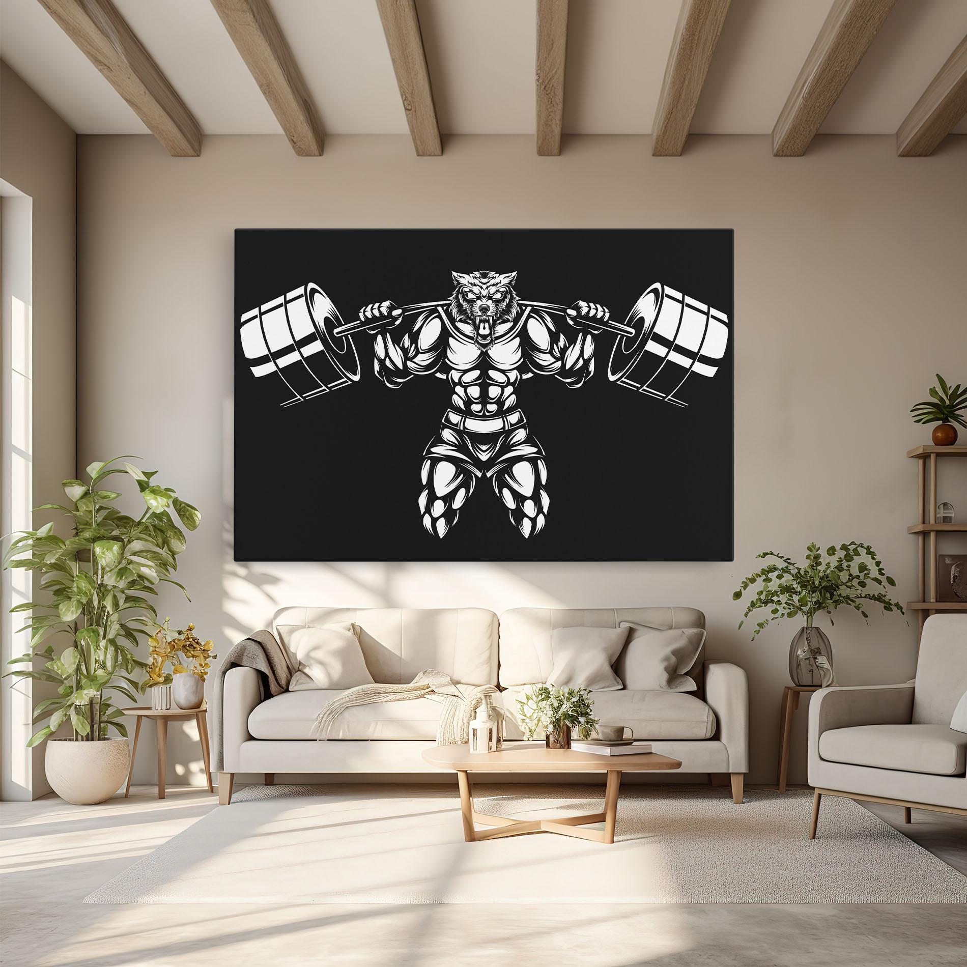 Leinwandbild Work Out Wolf mockup 6