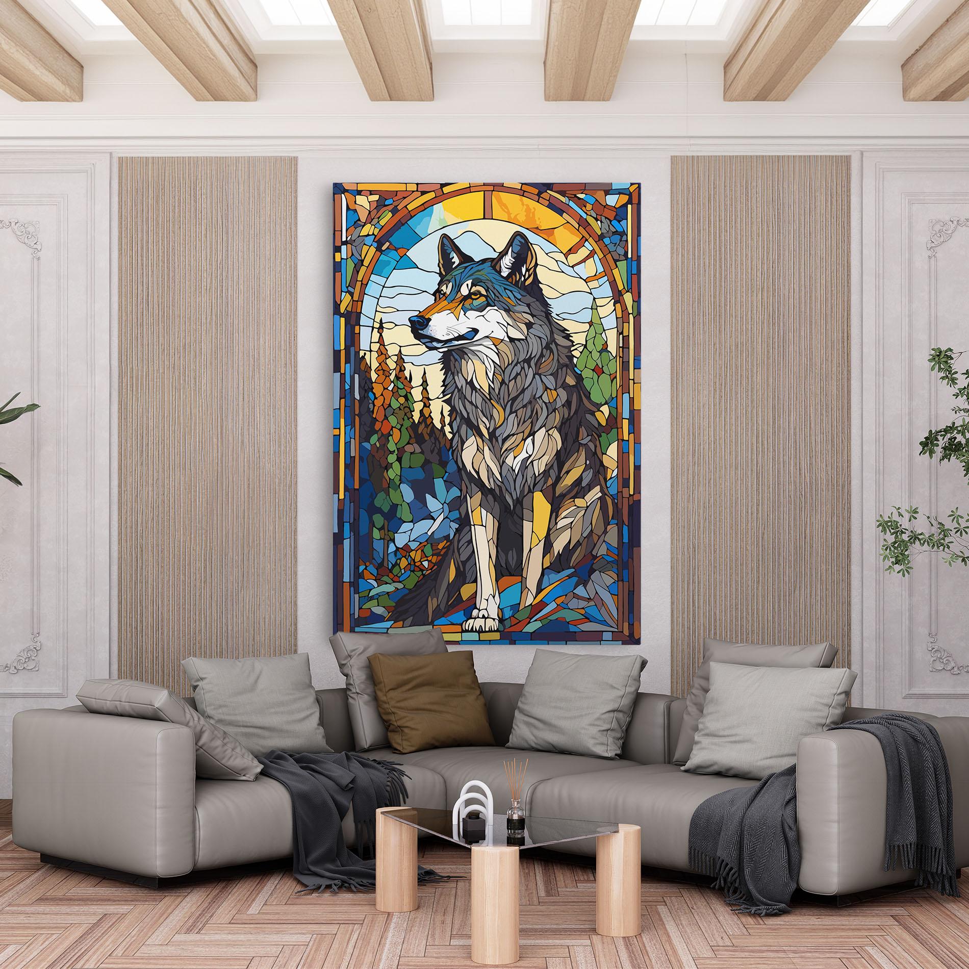 Leinwandbild Glass Wolf mockup 6