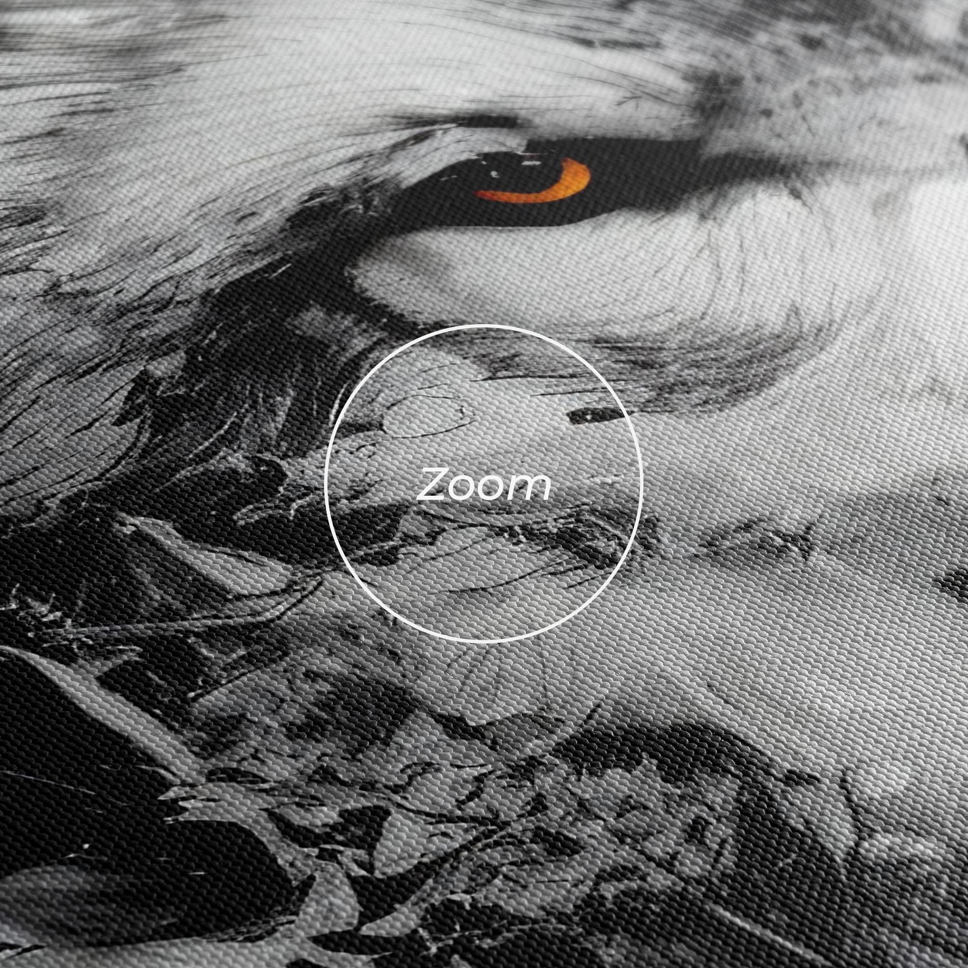 Leinwandbild Grey Wolf Portrait mockup 3