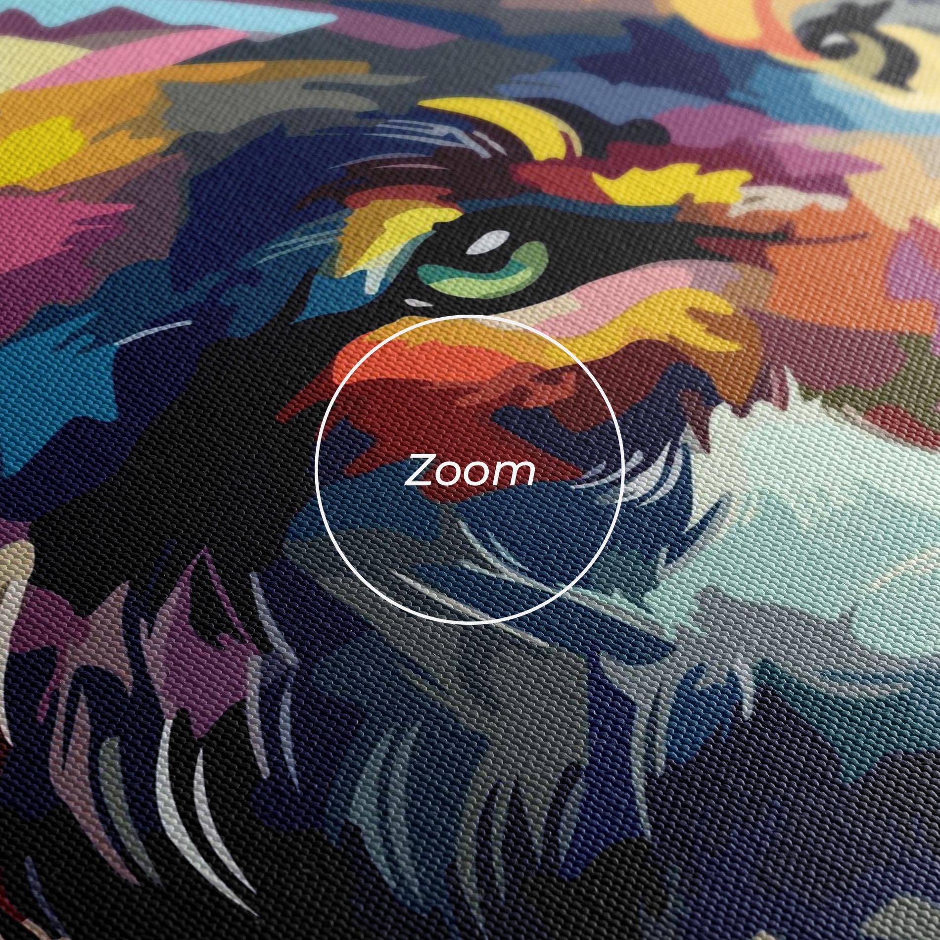 Leinwandbild Painted Wolf mockup 3