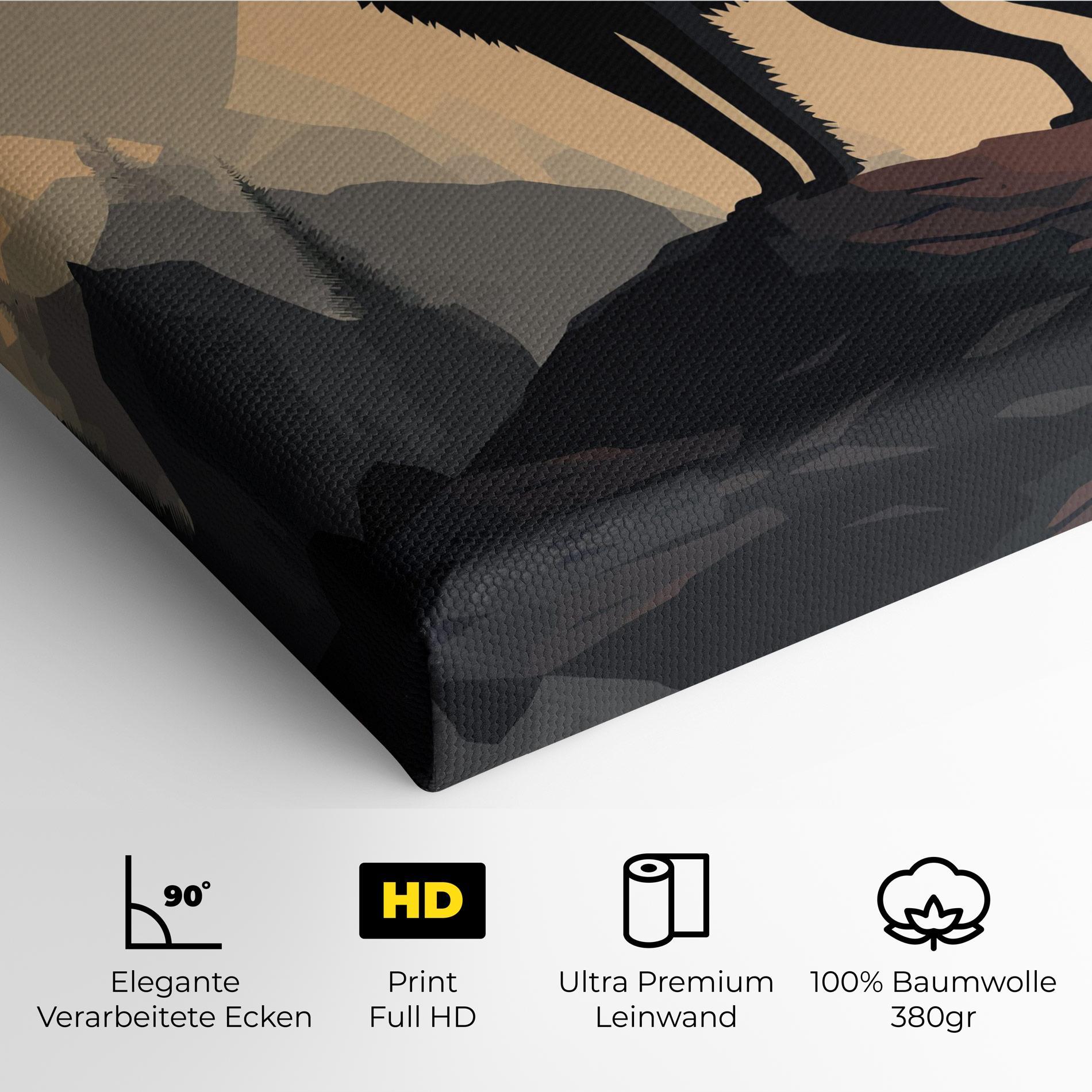 Leinwandbild Black Wolf mockup 4