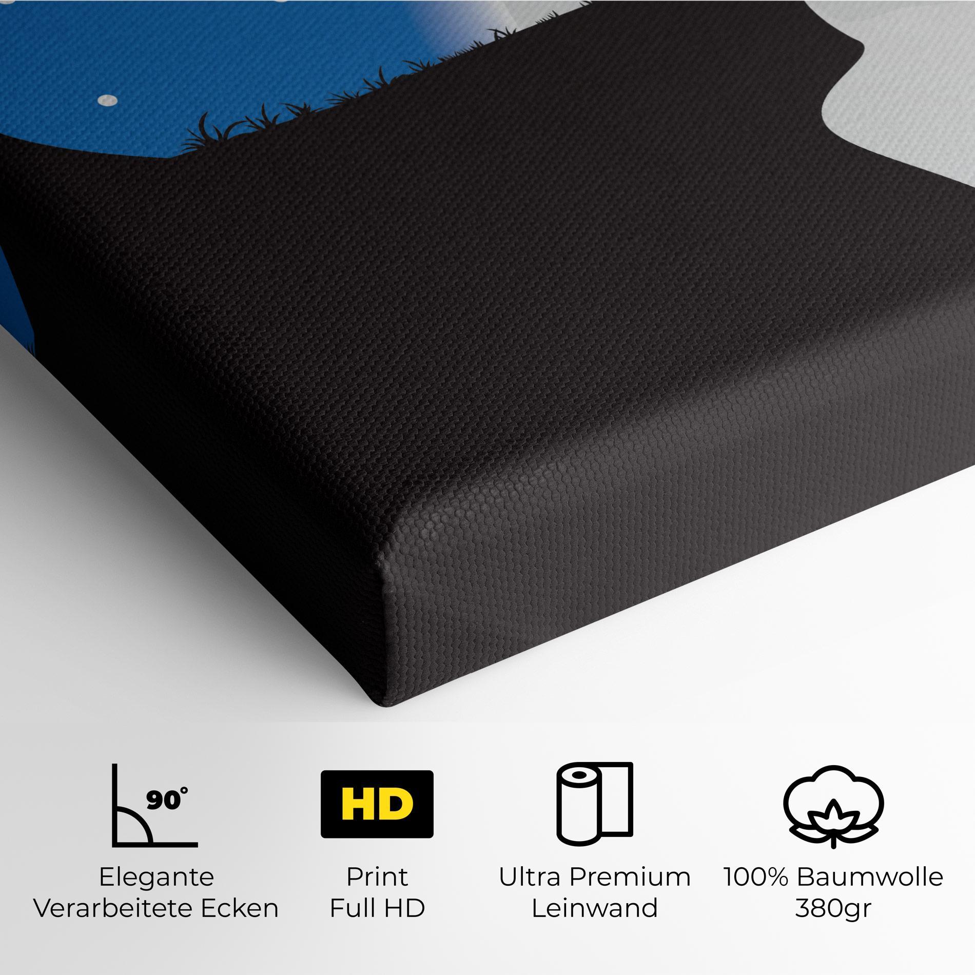 Leinwandbild Blue Light Wolf mockup 4