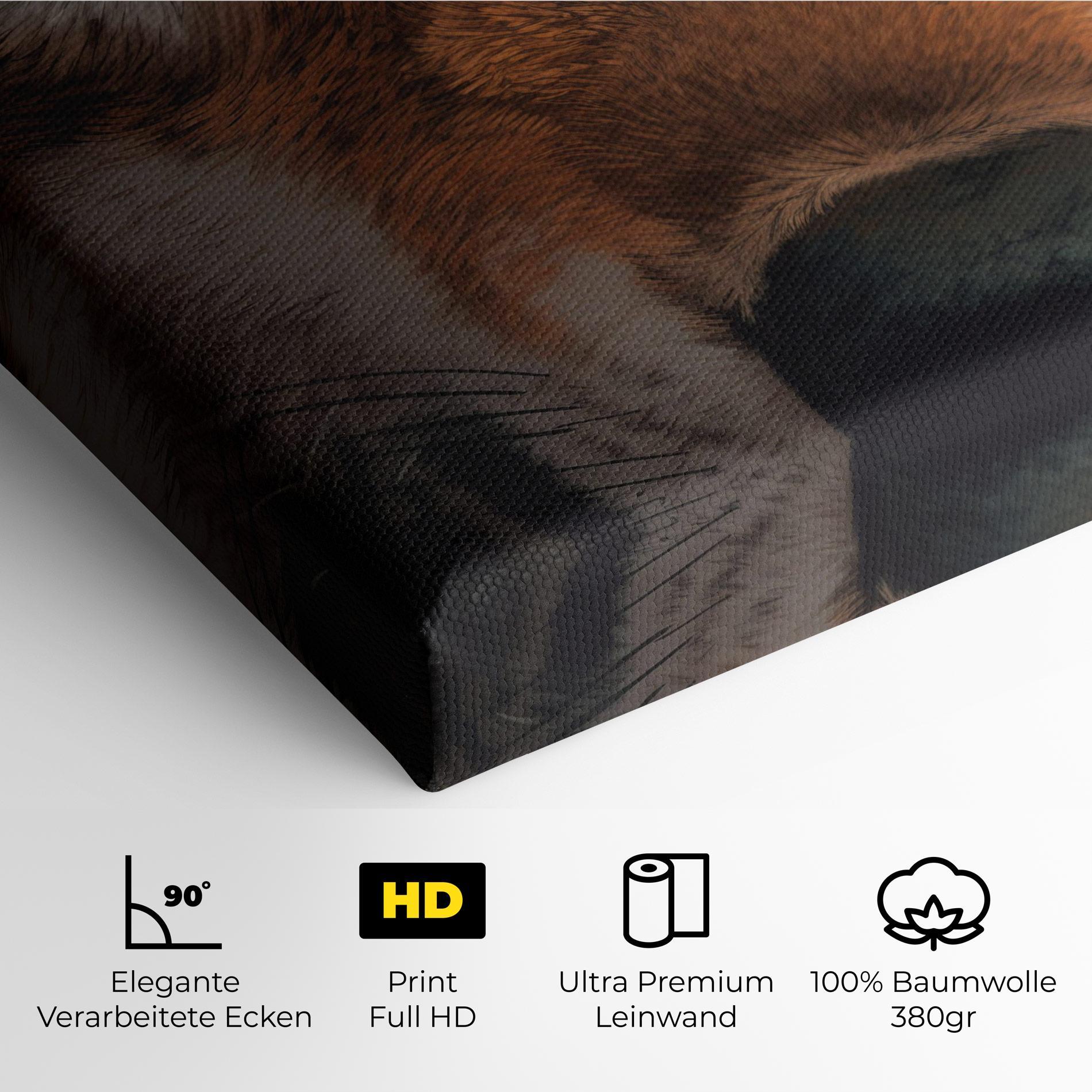 Leinwandbild Close Up Wolf Eyes mockup 4