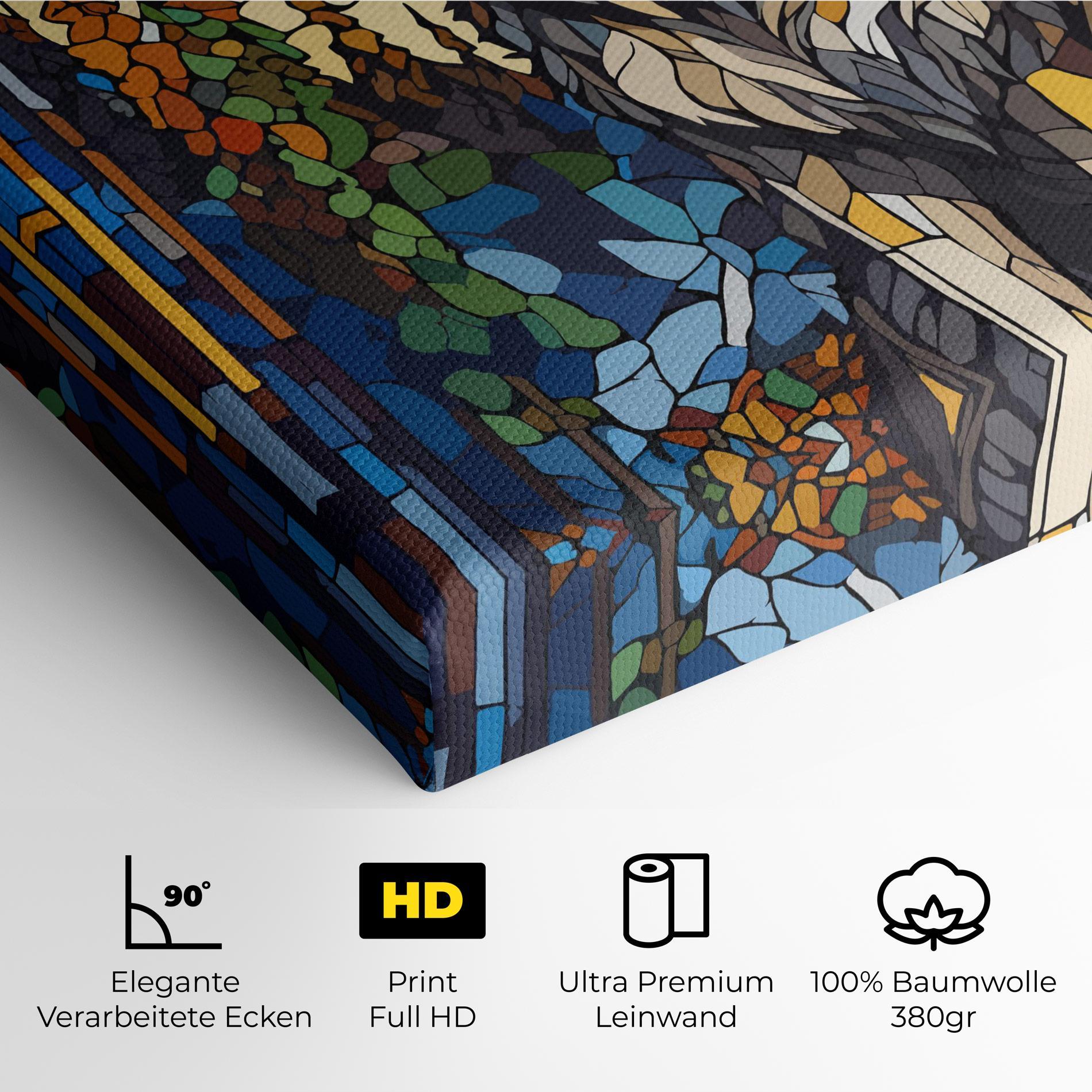 Leinwandbild Glass Wolf mockup 4