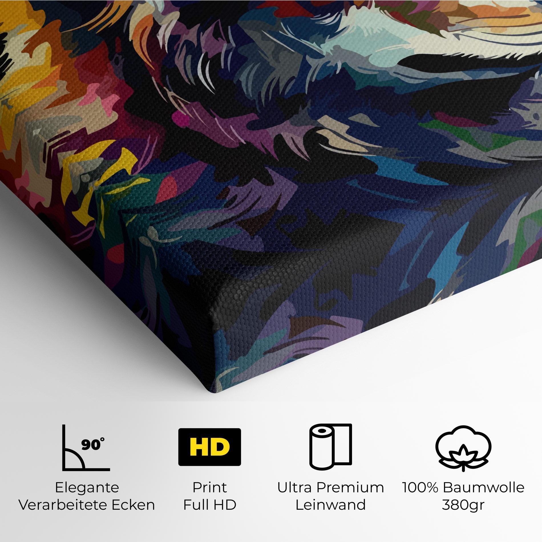 Leinwandbild Painted Wolf mockup 4