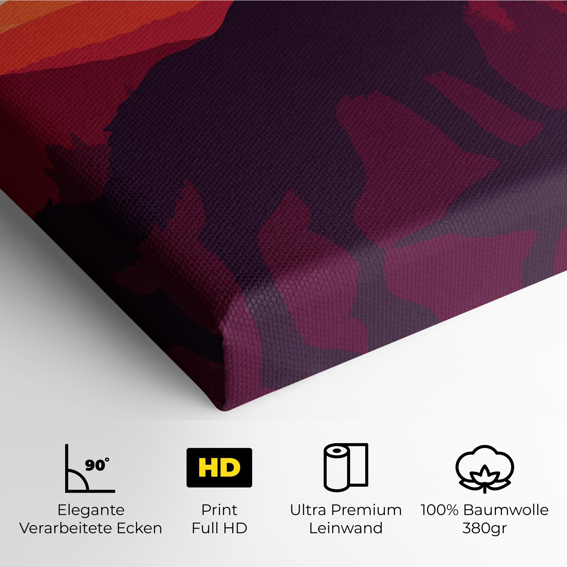 Leinwandbild Wolf Pink Moon mockup 4