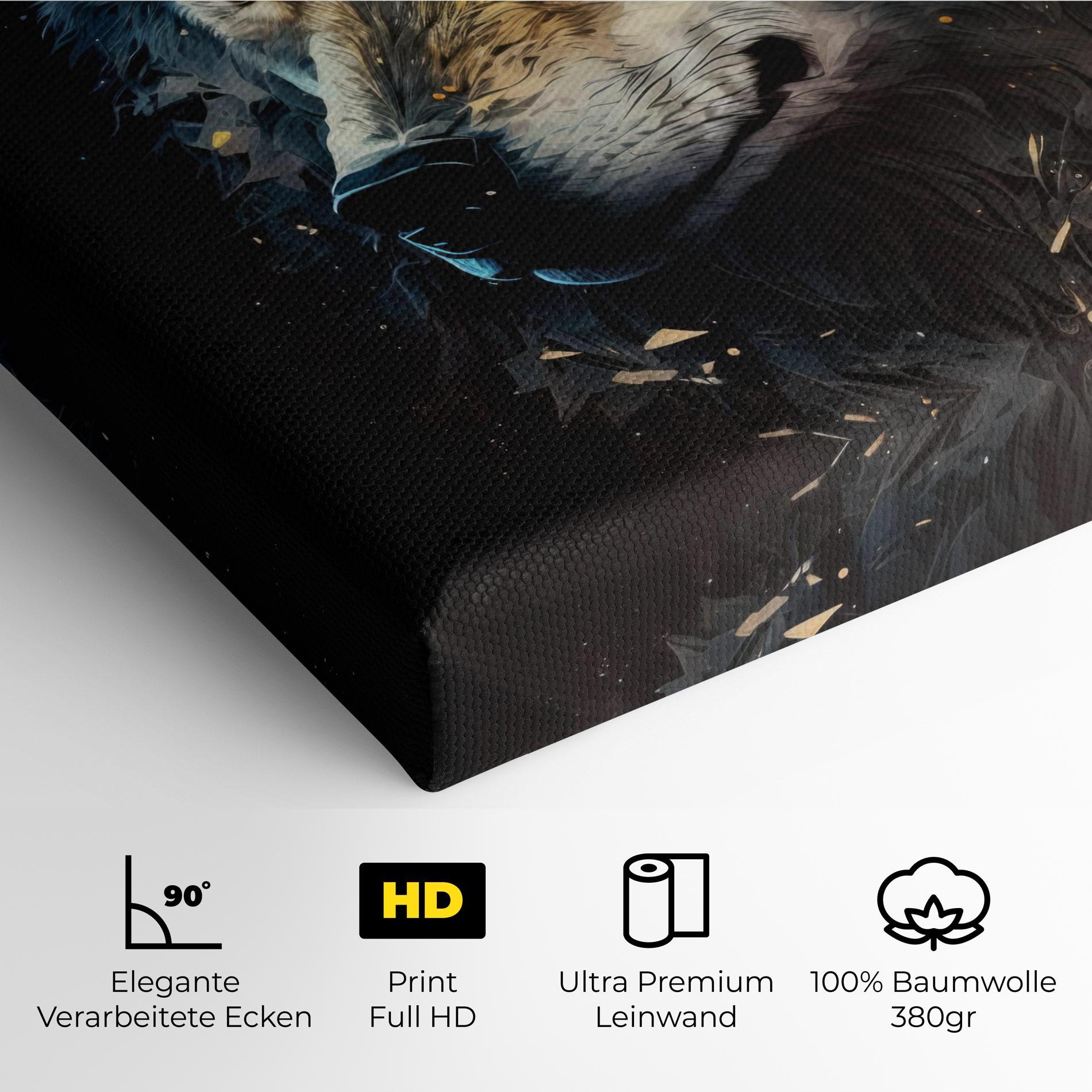 Leinwandbild Wolf Portrait mockup 4