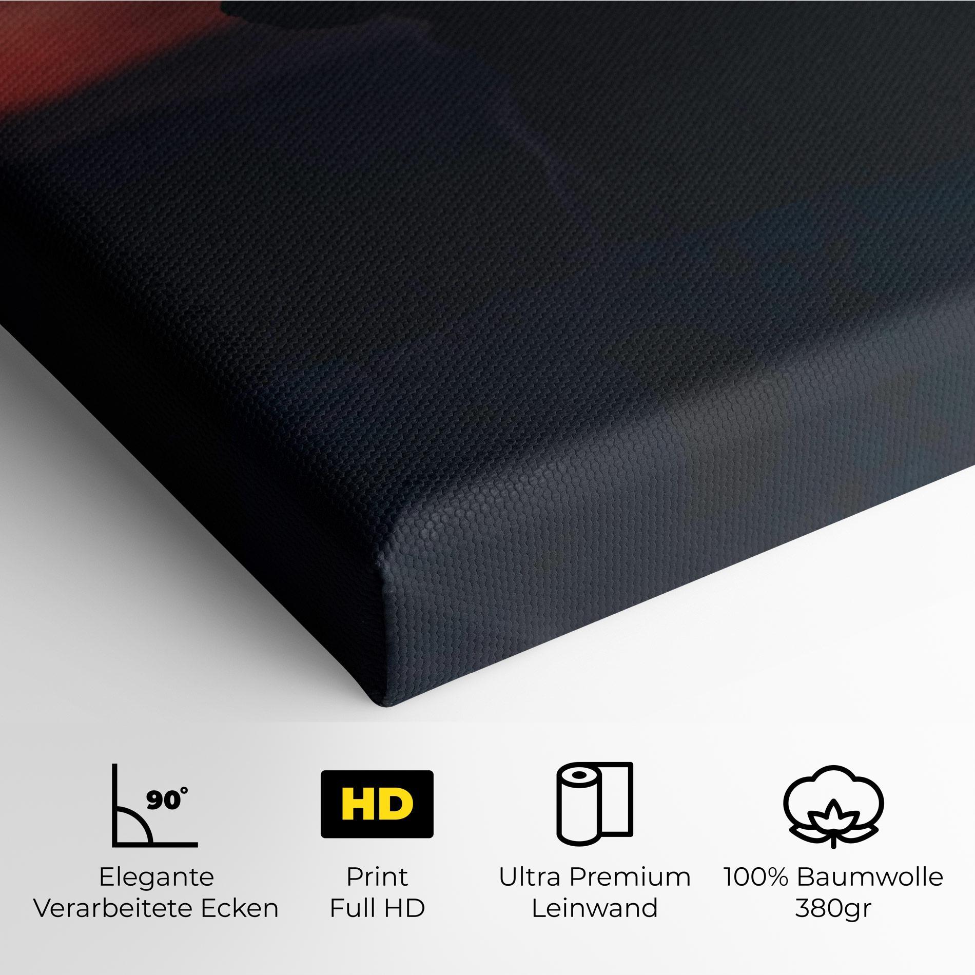 Leinwandbild Wolf Shillouette mockup 4